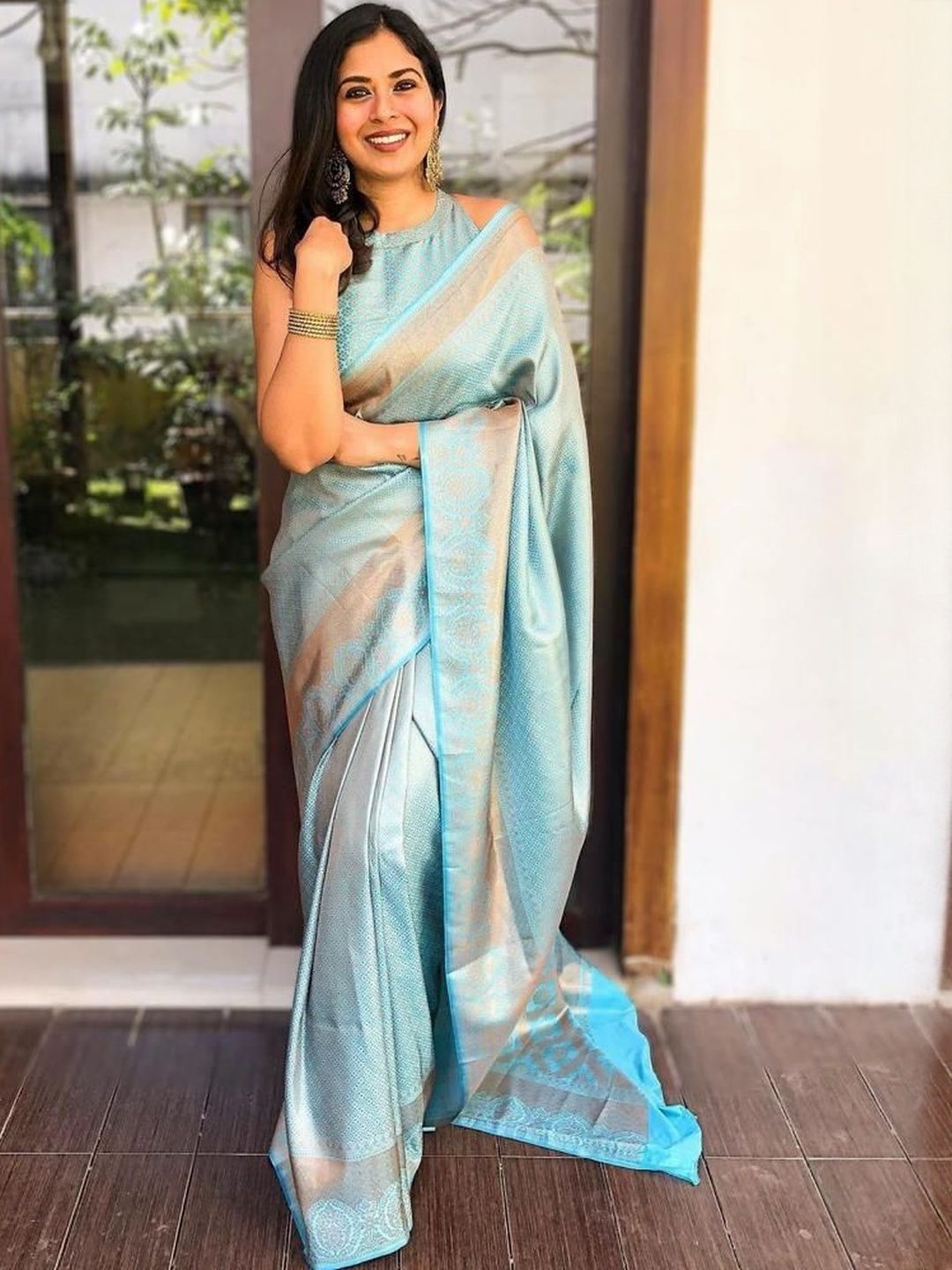 Shriyangan Woven Design Zari Art Silk Handloom Kanjeevaram Saree-picture-56