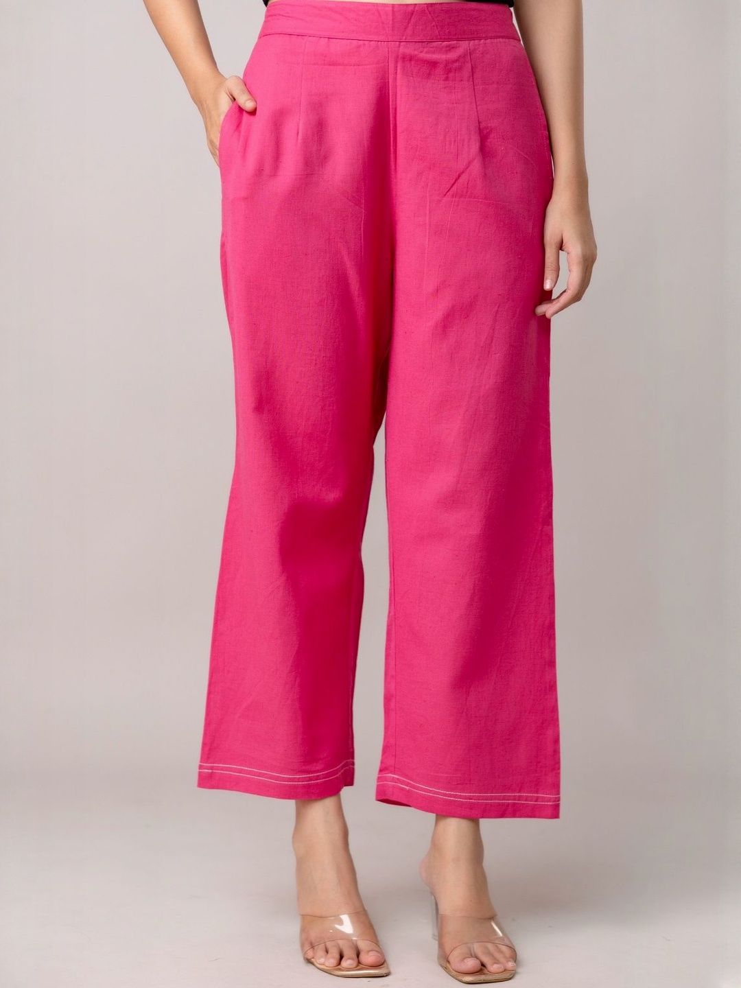 Kohsh Women Cotton Wide Leg Trouser Pant Culottes-picture-16