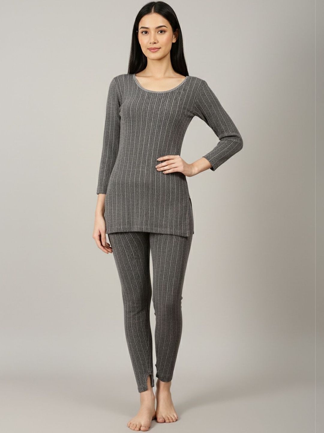 Lux Cozi Ribbed Round Neck Thermal Set-image-17