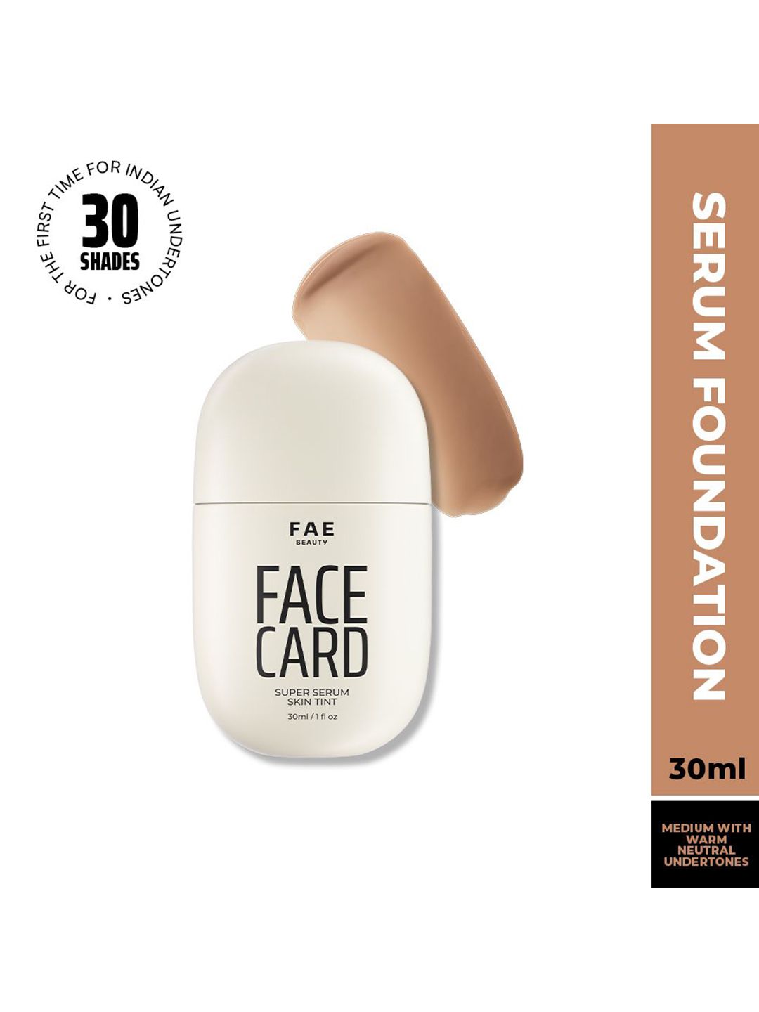 FAE BEAUTY Face Card Super Serum Skin Tint Foundation -30 ml- 40N - Warm Neutral-picture-47