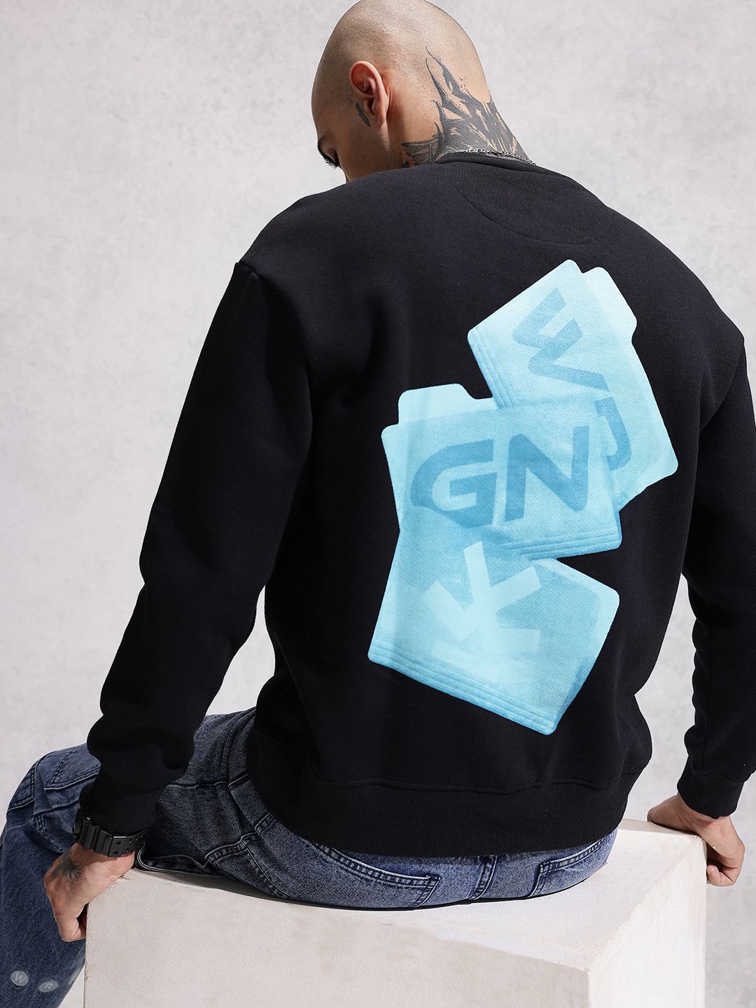 WROGN Typography Printed Oversized Sweatshirt-picture-35
