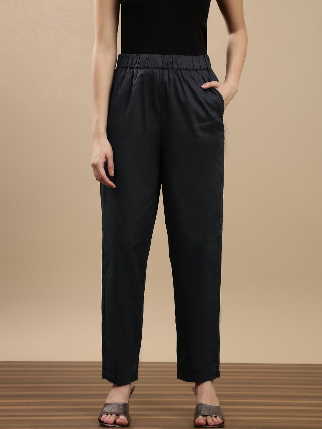 De Moza Women Straight Fit Casual Trouser-picture-16