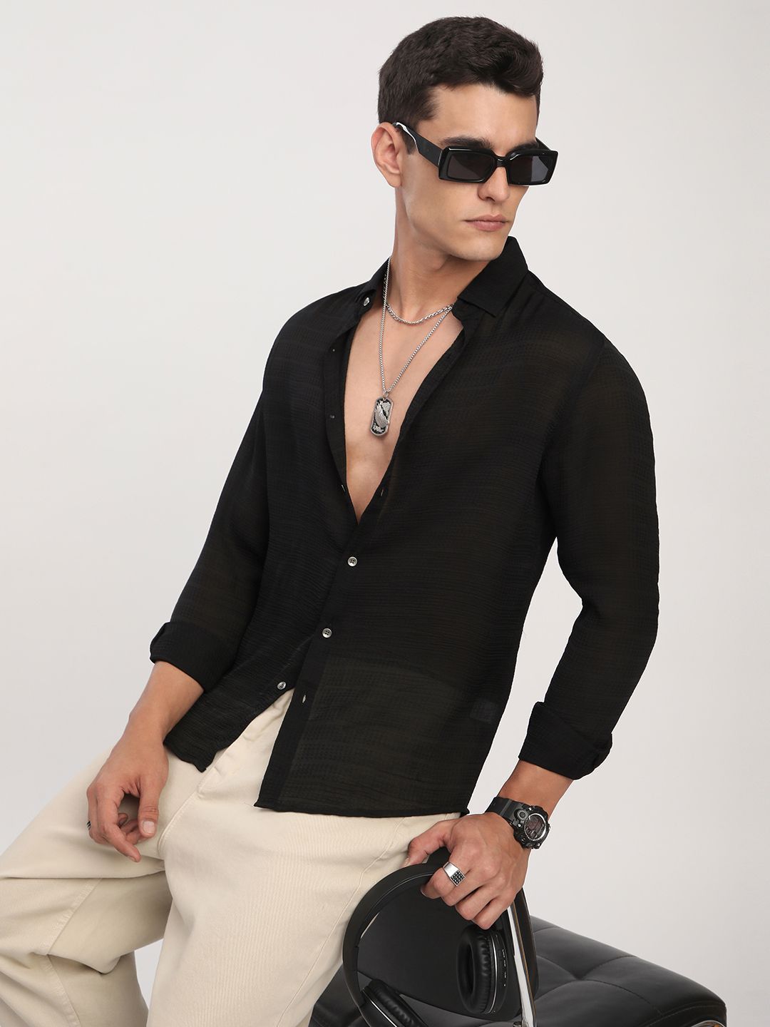 VASTRADO Men Classic Slim Fit Casual Shirt-picture-31