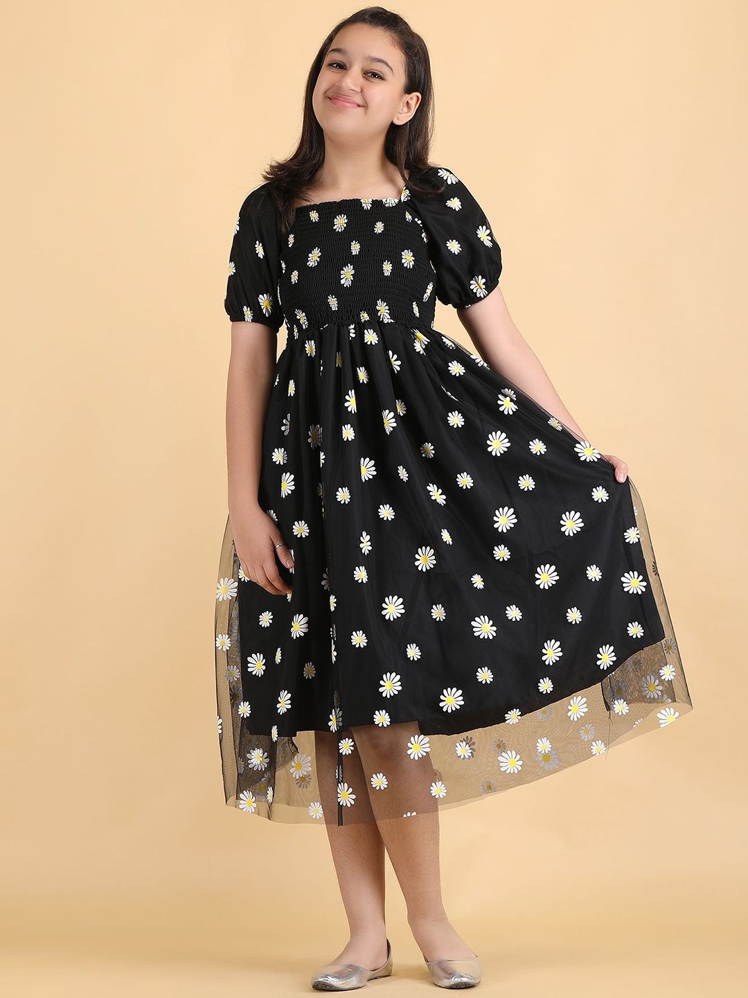 STARWORD Net Fit & Flare Midi Dress-picture-21