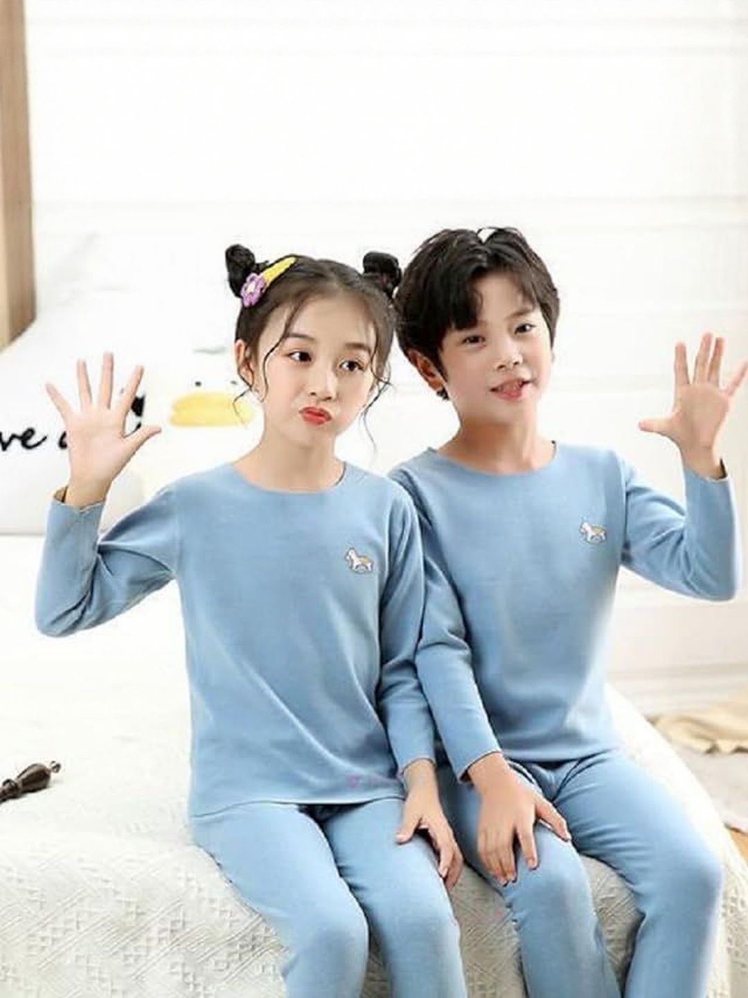 Butterthief Kids Round Neck Long Sleeves Thermal Set-picture-47