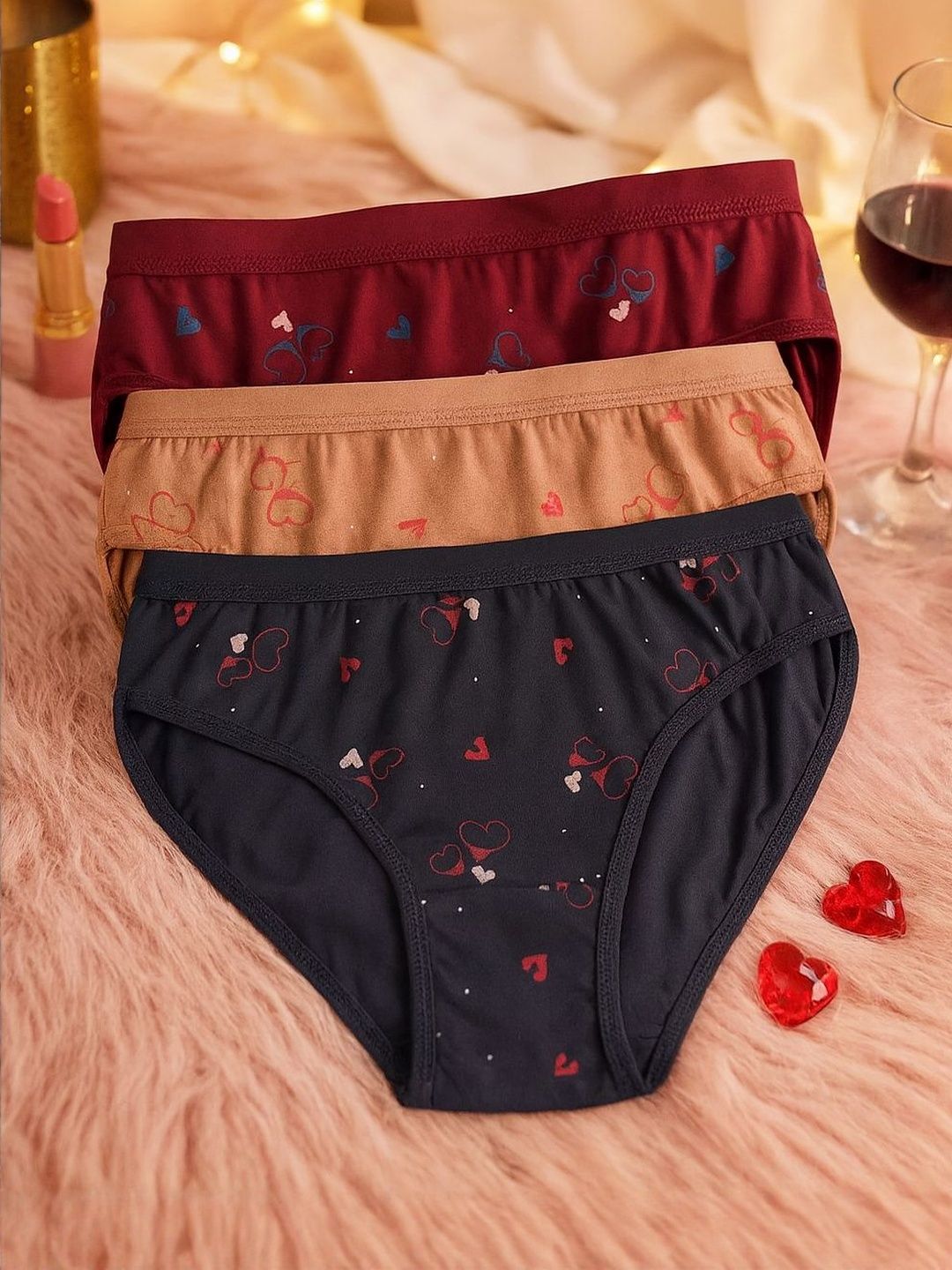 FiveFlag Women Set of 3 Printed Mid-Rise Briefs-picture-10
