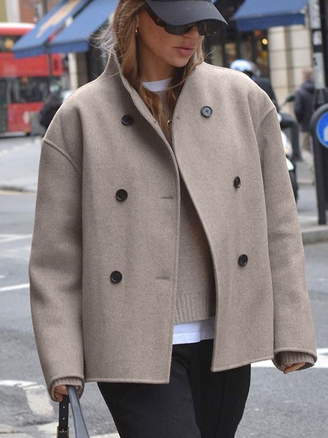 bebe Women Spread Collar Solid Tailored Jacket-image-41