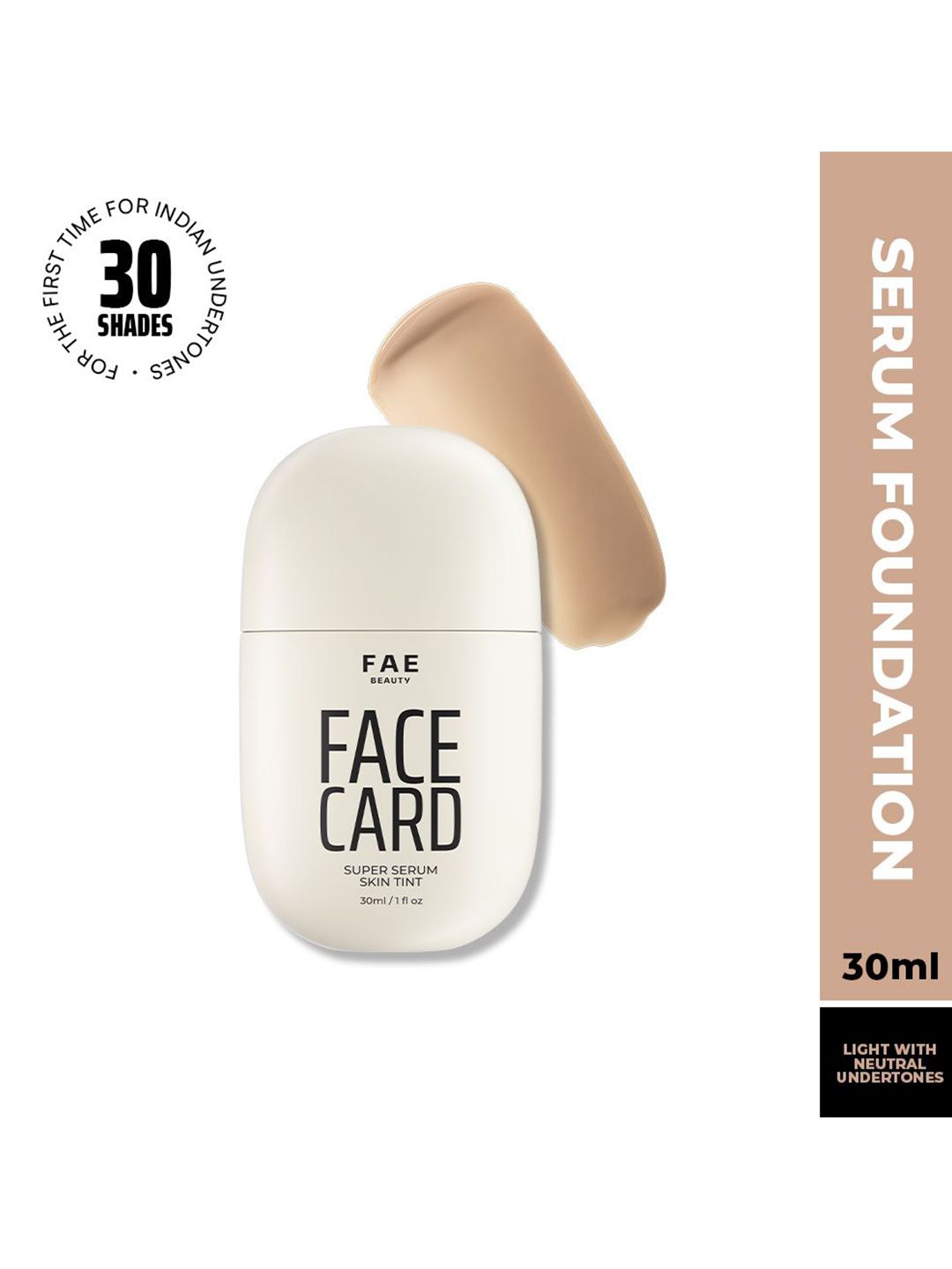 FAE BEAUTY Face Card Super Serum Skin Tint Skin Like Foundation -30 ml- 20N Neutral-picture-37