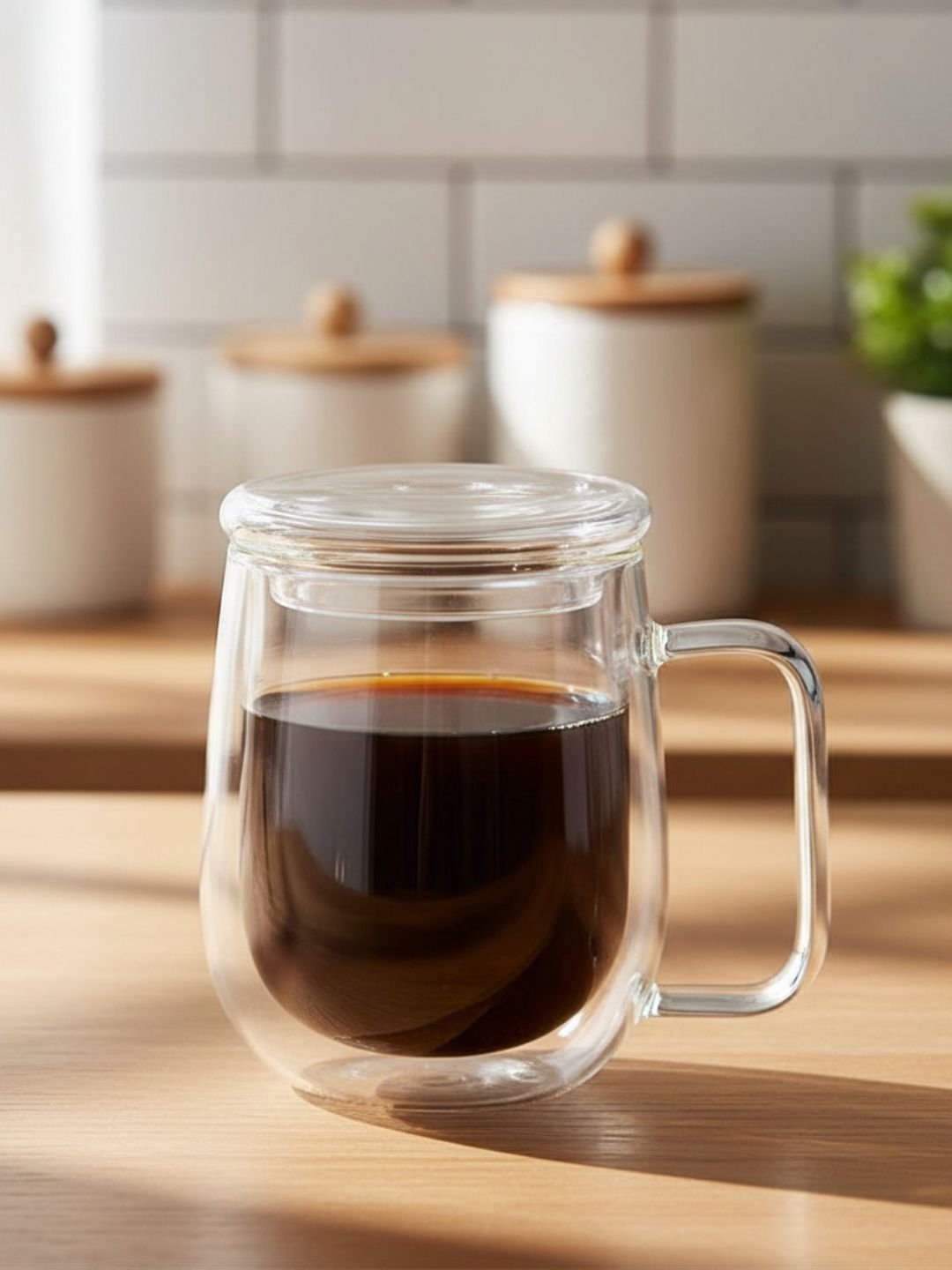 TASKHOUSE Transparent Glass Mug with Lid-image-27