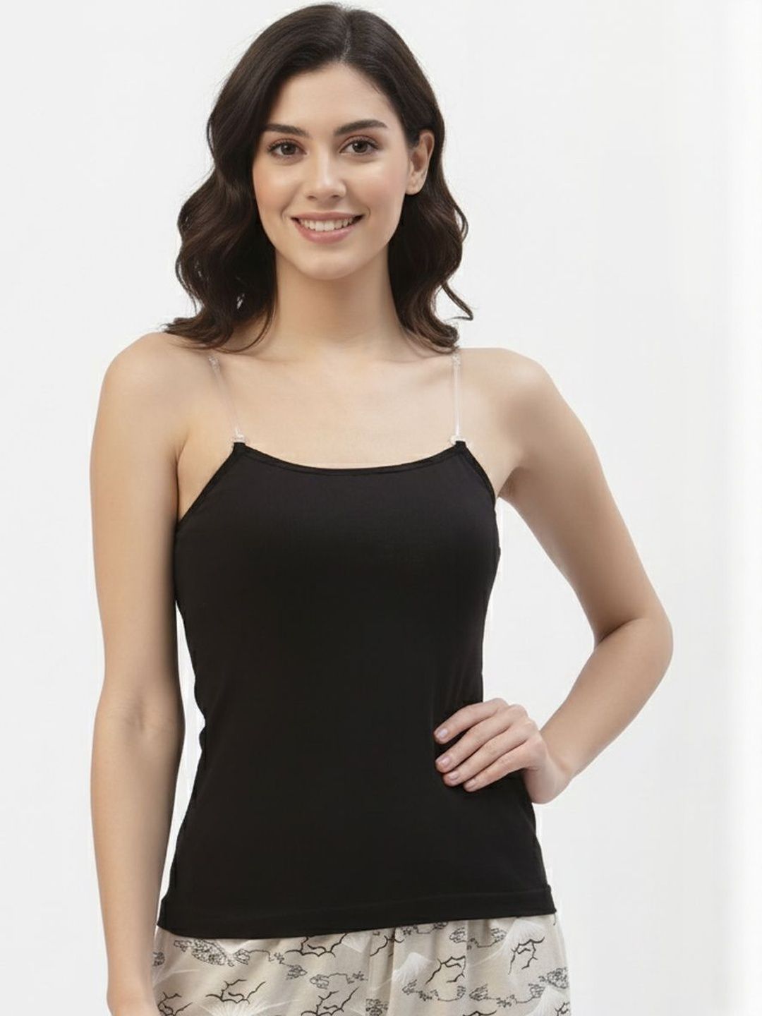 Floret Women Pack Of 2 Pure Cotton Shoulder Straps Sleeveless Camisoles-picture-35