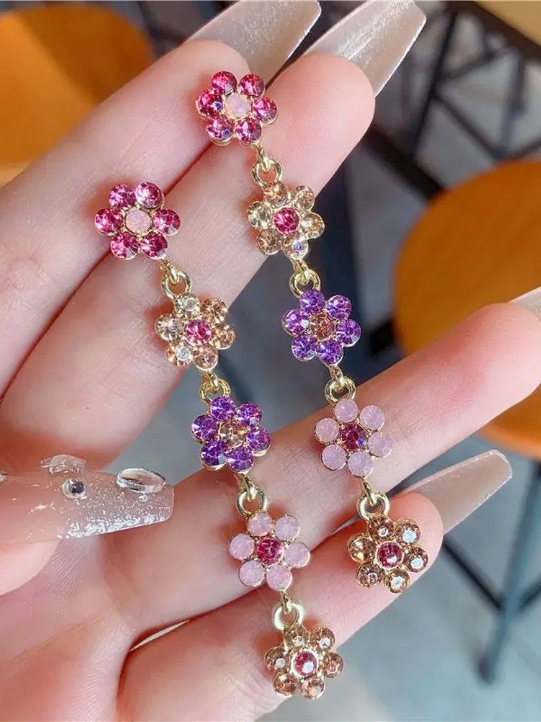 Estailo fashion Women Floral Drop Earrings-picture-45