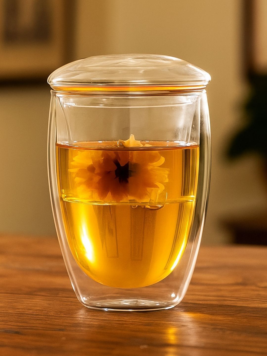 TASKHOUSE Transparent Glass Dishwasher Safe Mug with Lid-image-23