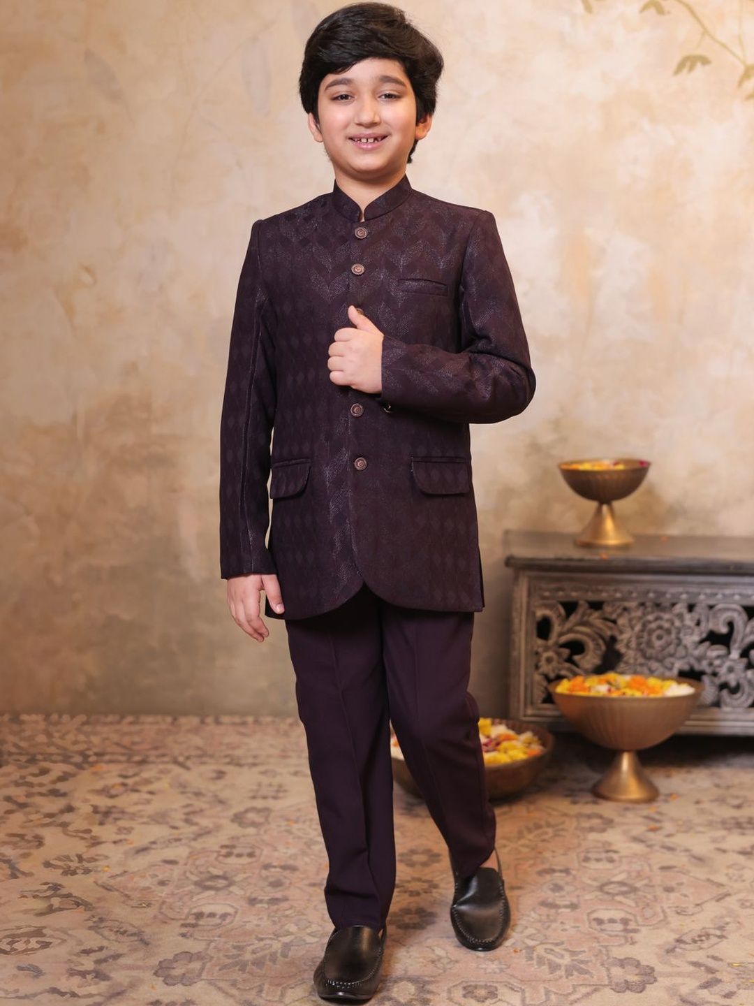 Aj DEZInES Boys Embroidered Sherwani Set-picture-38