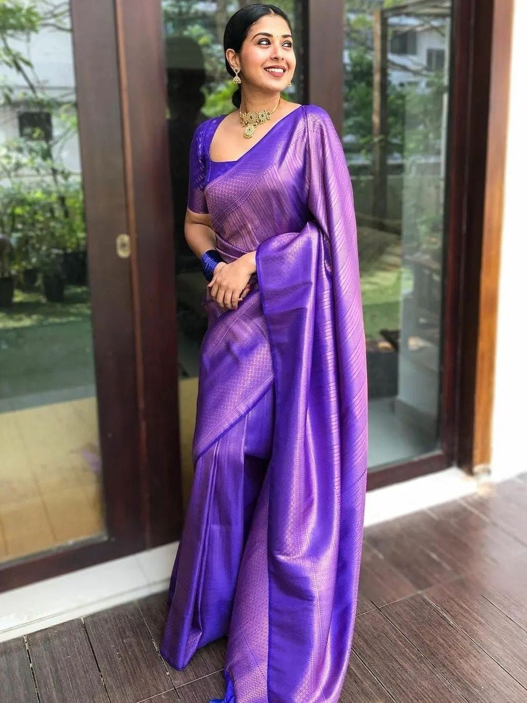 Shriyangan Woven Design Zari Art Silk Handloom Kanjeevaram Saree-picture-50