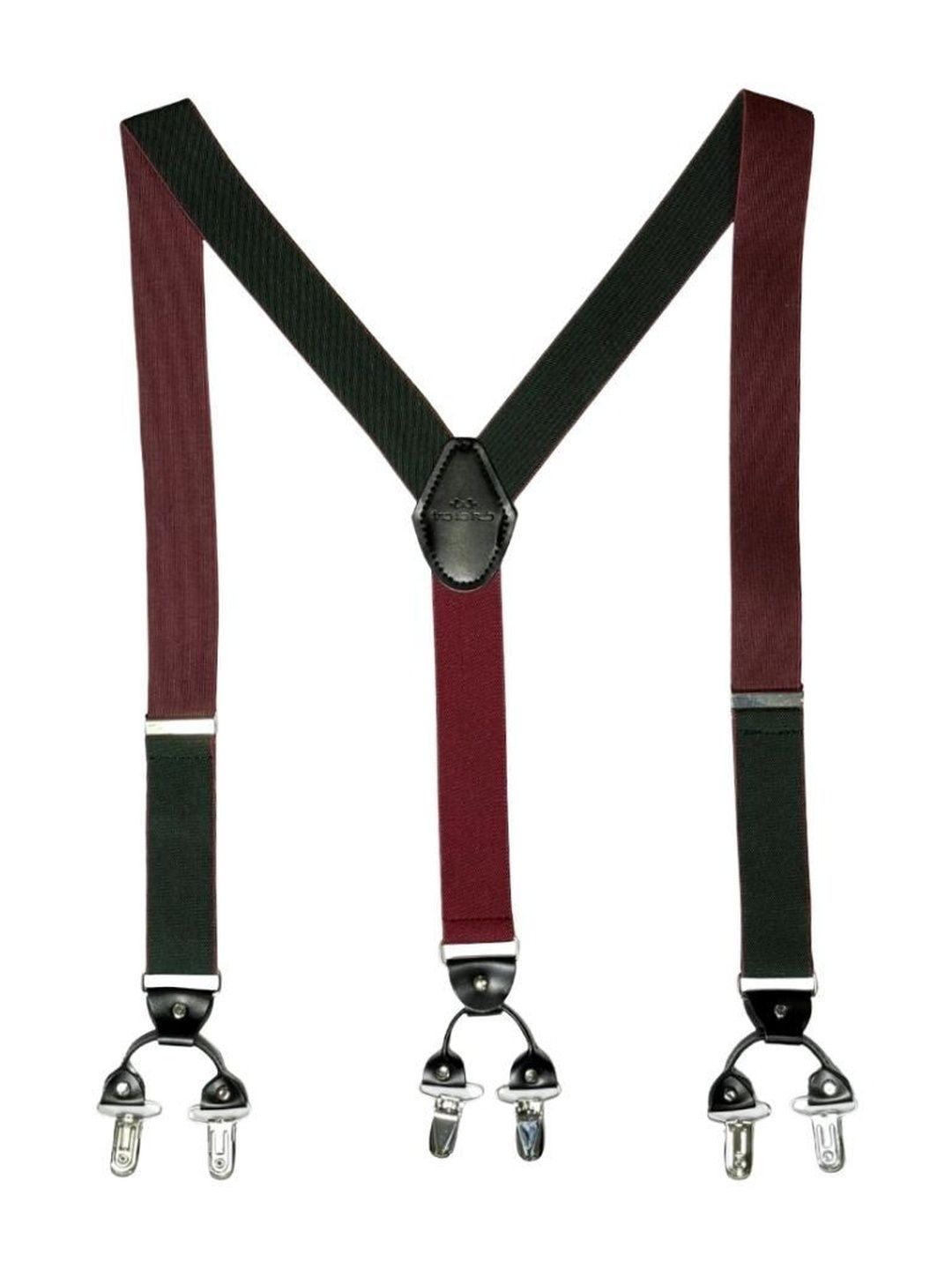 The Tie Hub Dual-Tone Leather Detailing Y-Back Adjustable Suspender-picture-30