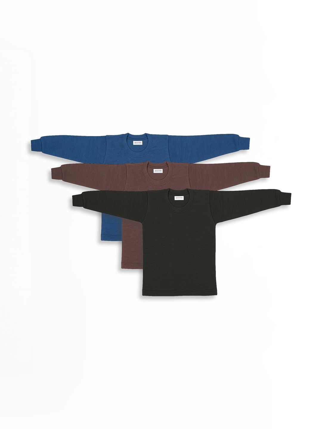 PRIME KNITS Kids Pack Of 3 Round Neck Thermal Tops-picture-45