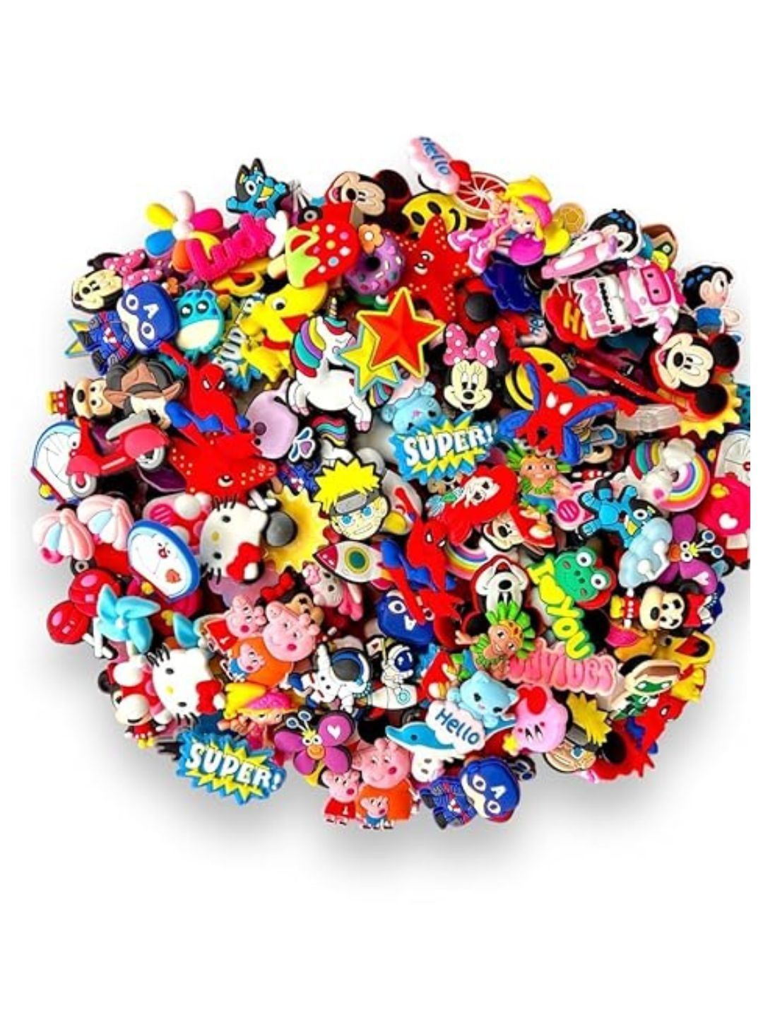 BLUE BEADS Unisex Pack Of 36 Multicoloured Shoe Charm-image-20