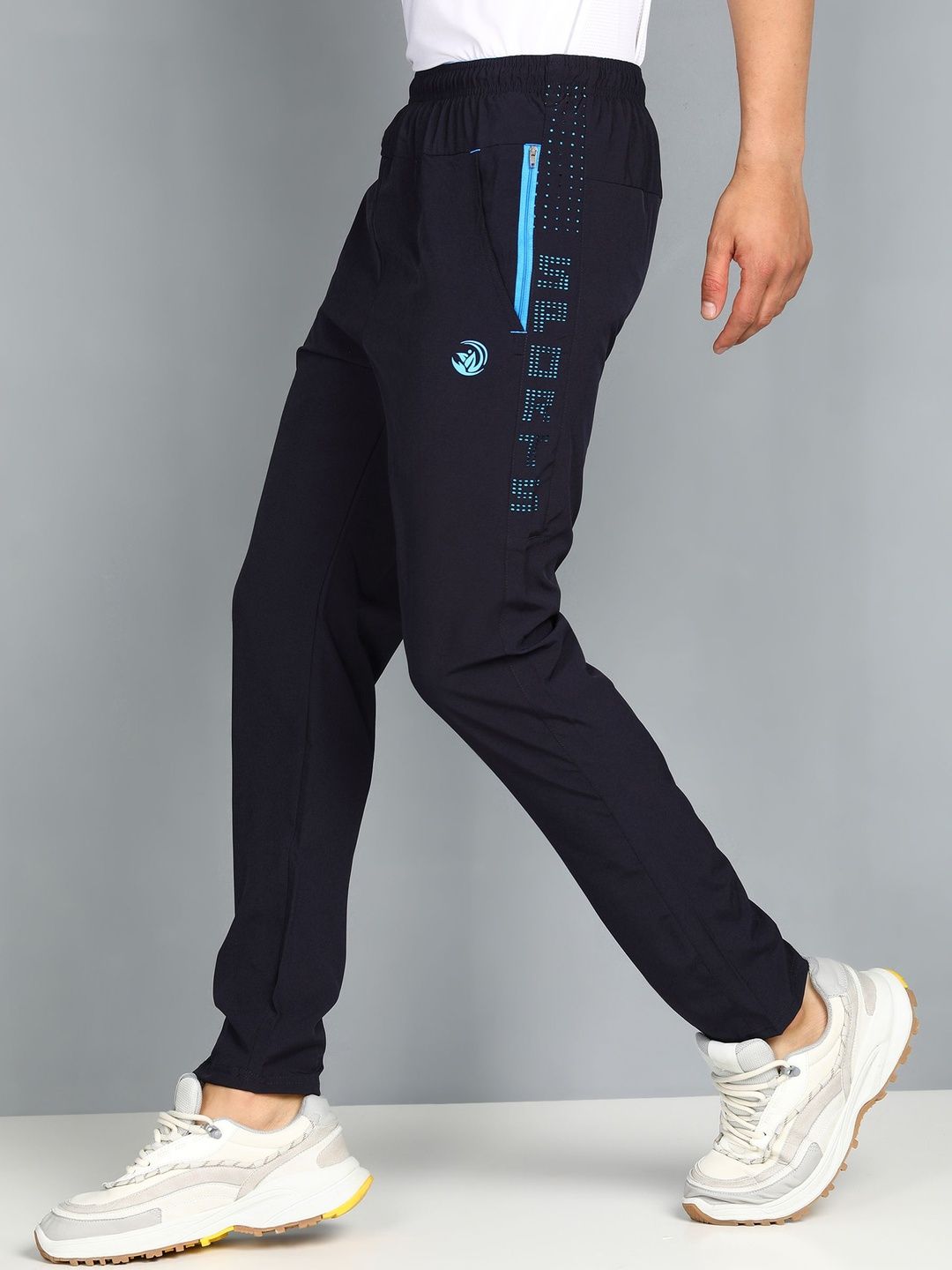 Print Men Mid-Rise Track Pants-image-45