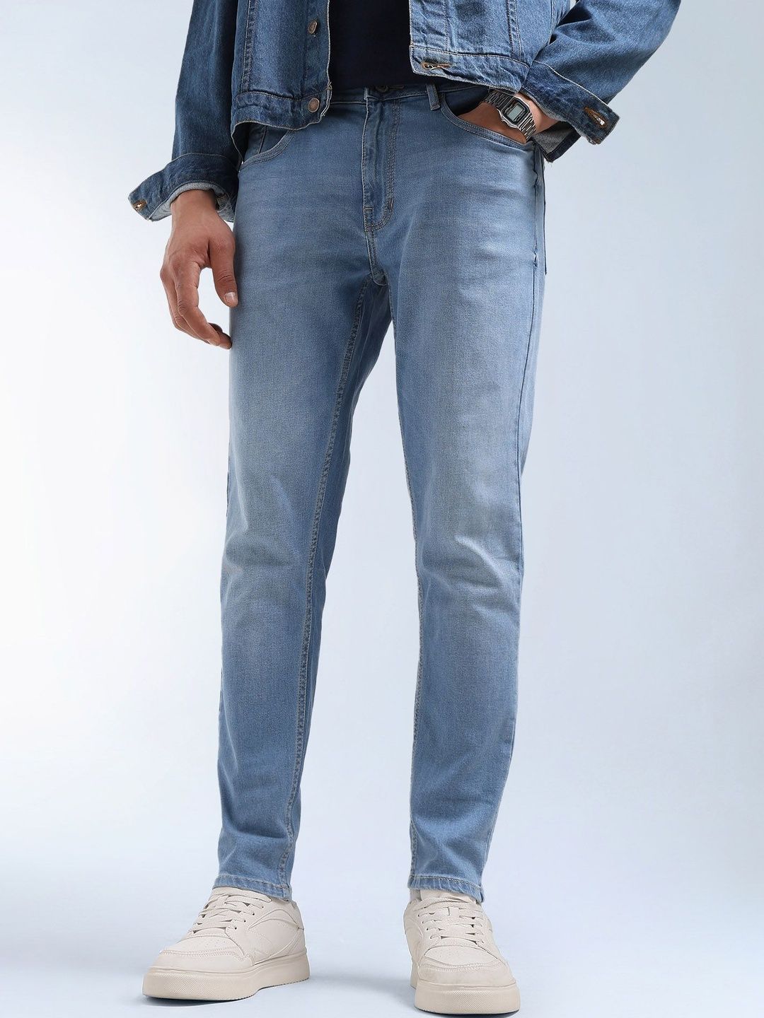 Flying Machine Men Relaxed Fit Mid-Rise Light Fade Stretchable Jeans-picture-12