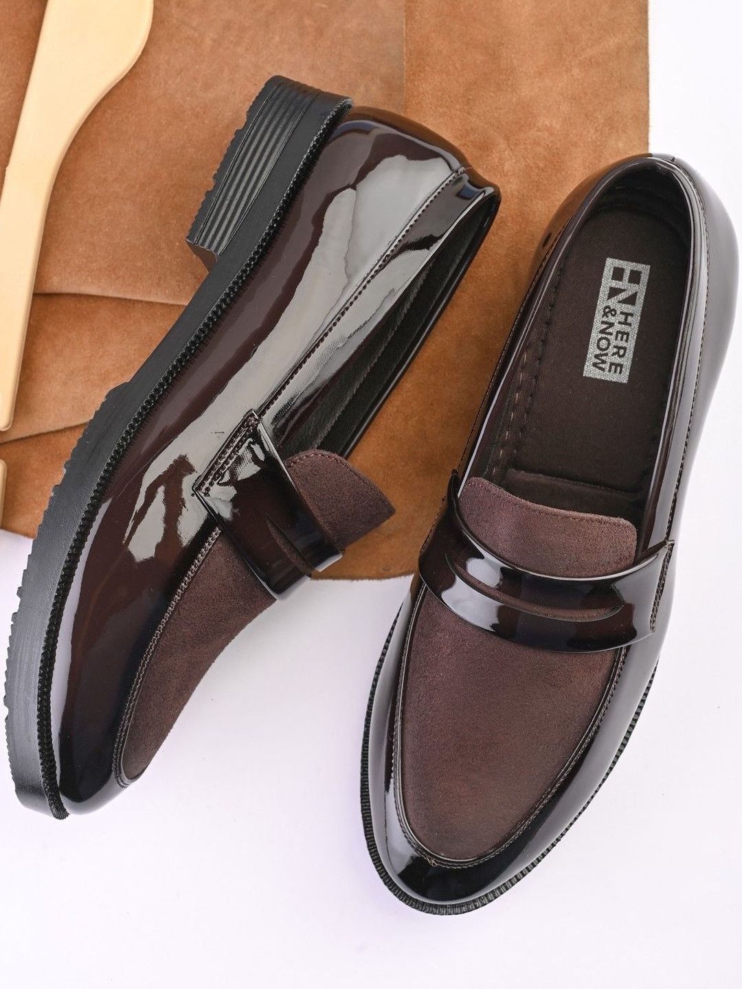 HERE&NOW Men Brown Semi Casual Formal Shoes-picture-49