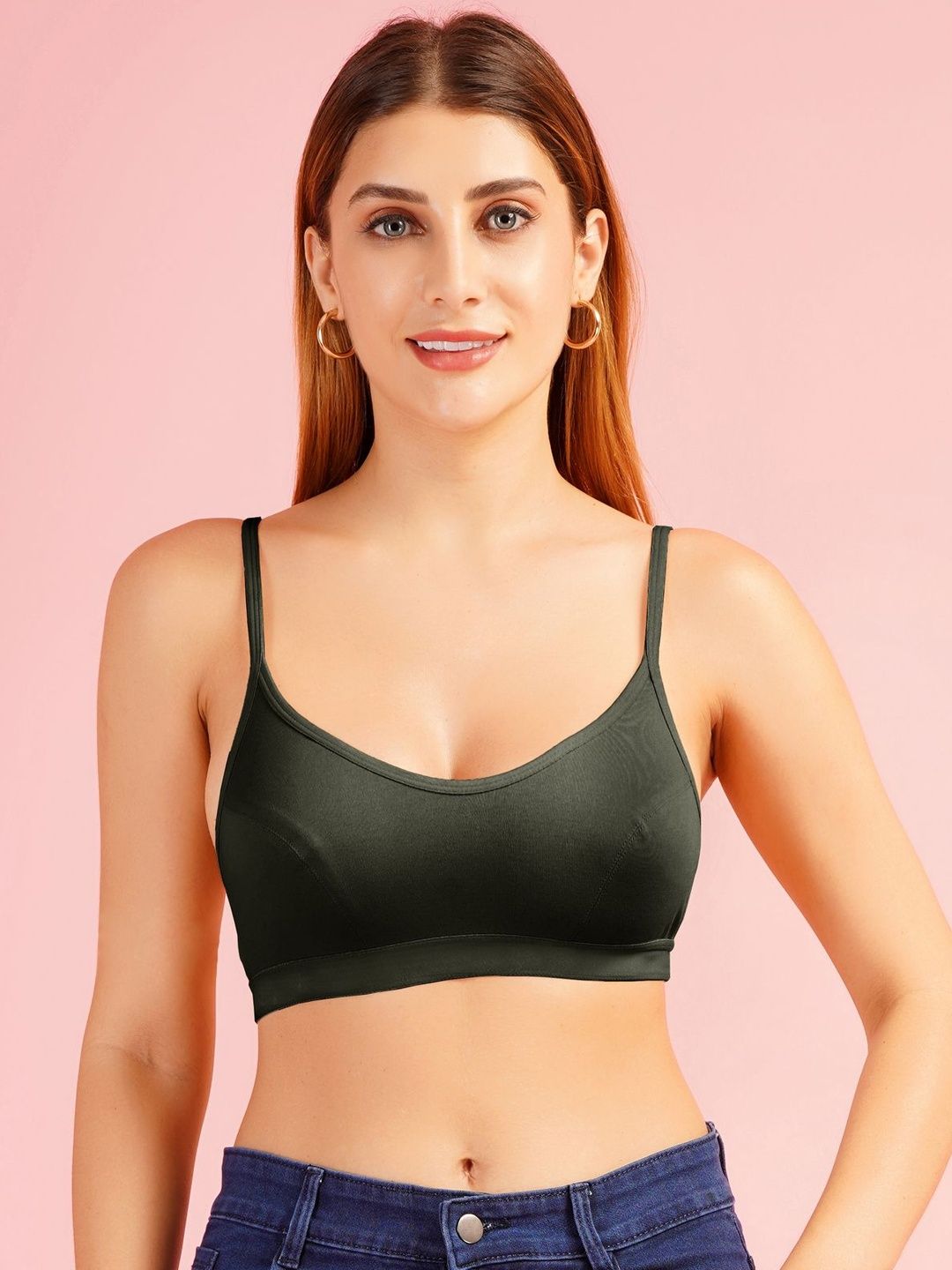 DressBerry Full Coverage Non Padded Workout Bra-image-5