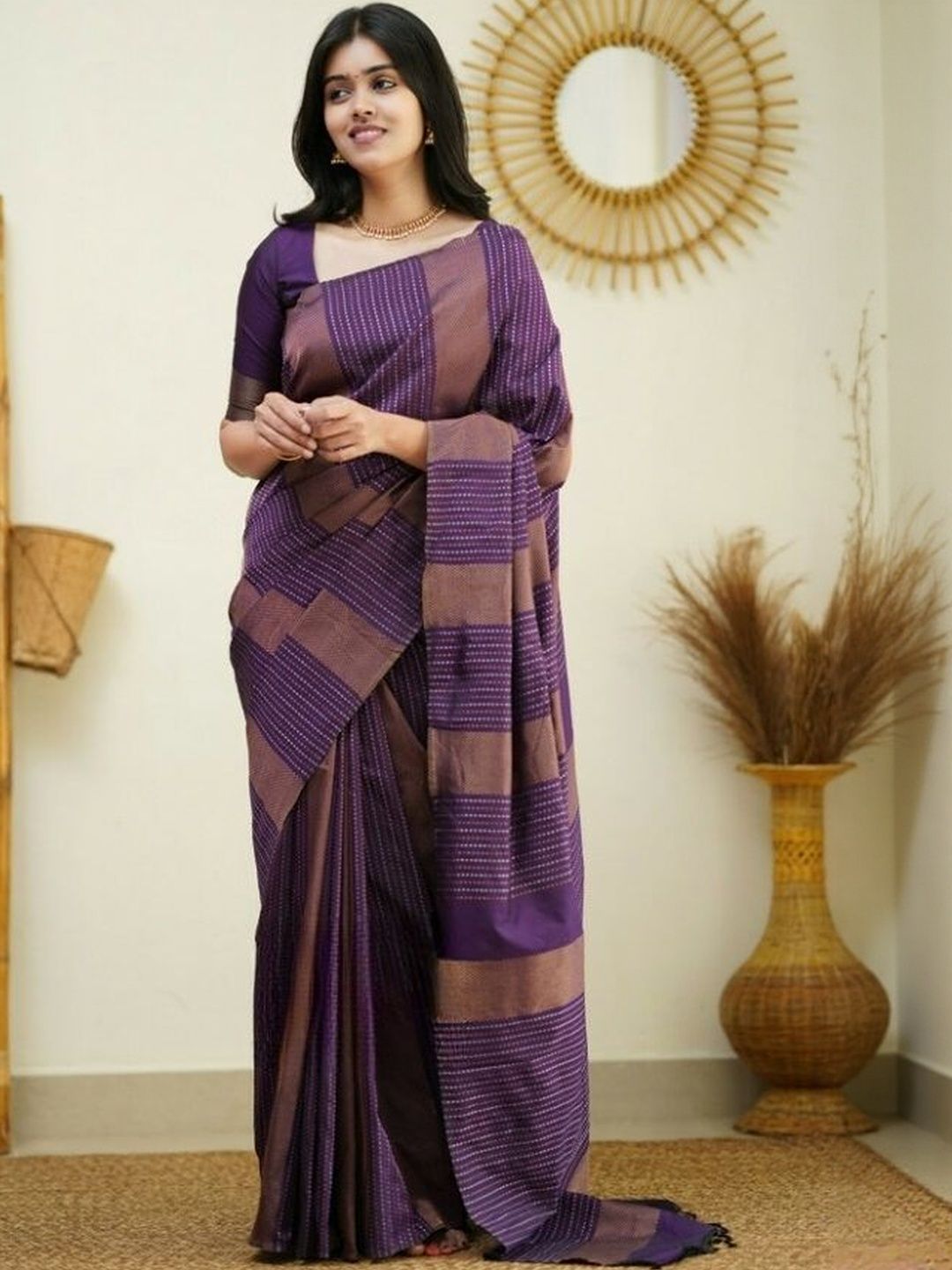 CANIZZARO Woven Design Zari Banarasi Saree-image-24