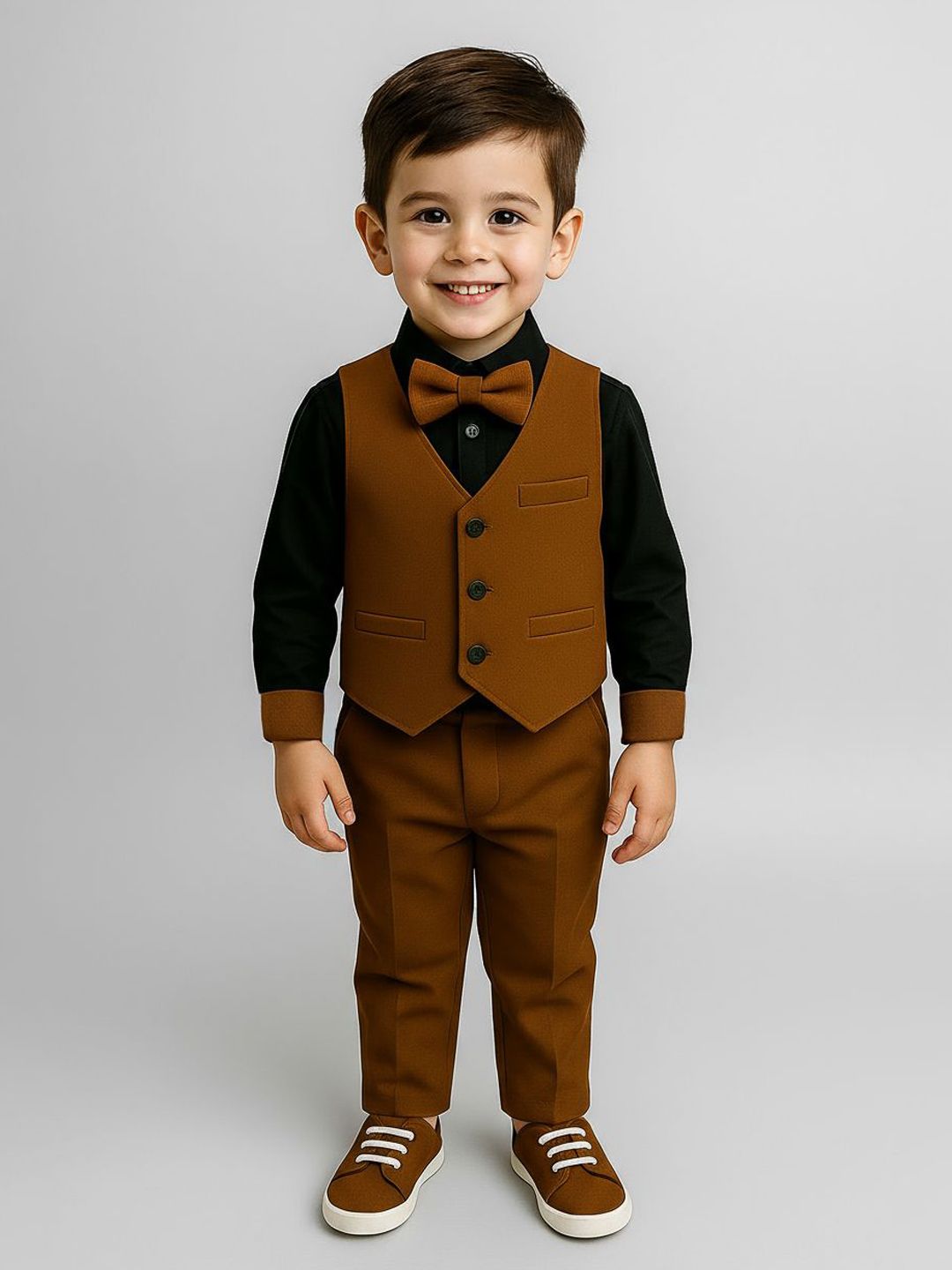 FABMYTRA Boys Pure Cotton 4-Piece Regular Fit Party Suit-image-24