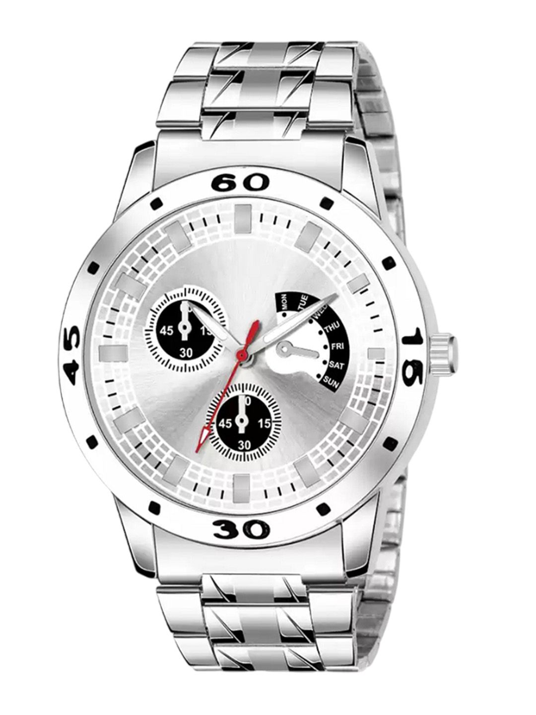 Blutech Men Dial & Bracelet Style Straps Analogue Watch B99-Whte-chain-image-13
