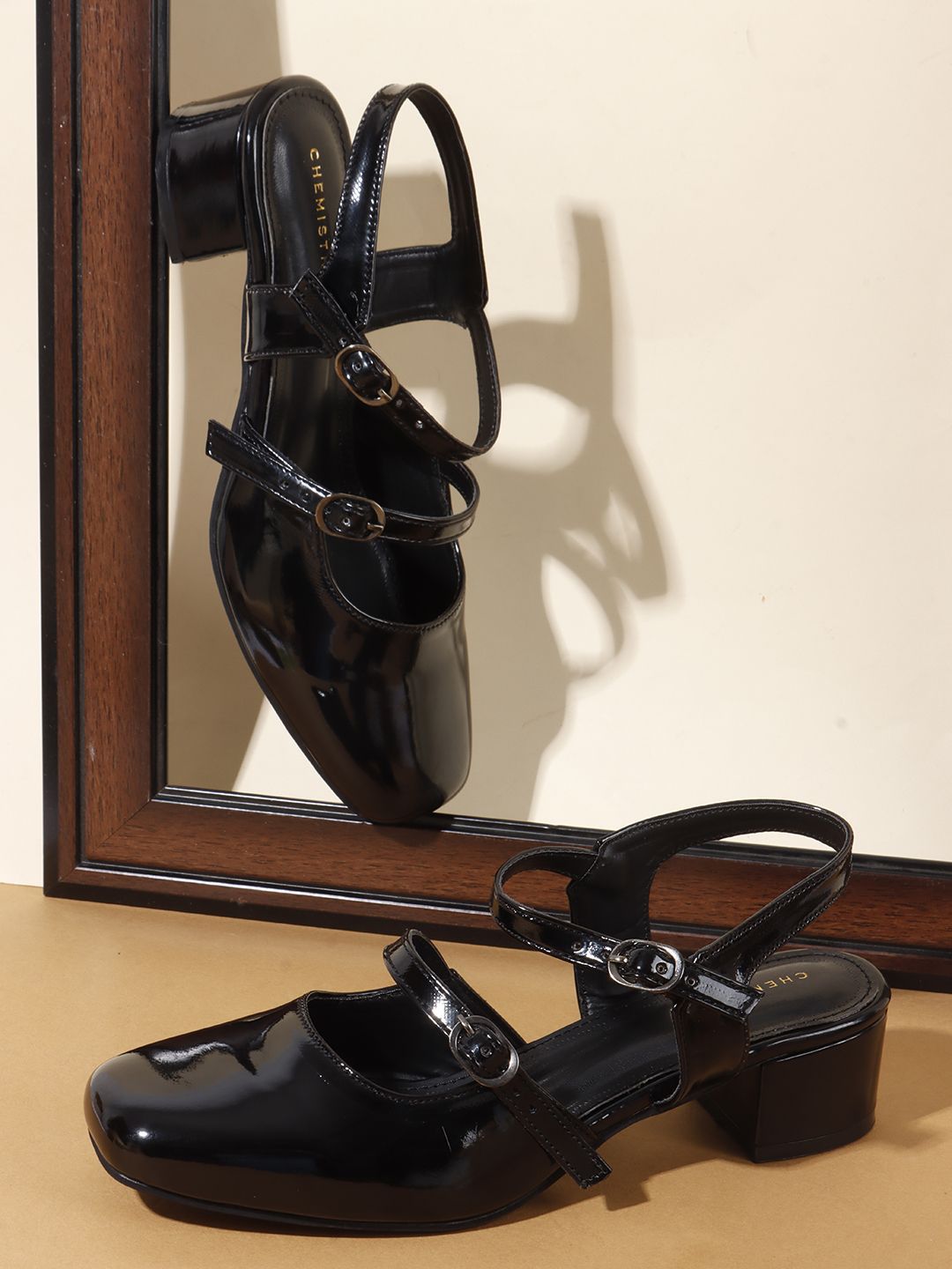 Chemistry Women Block Heels Mary Janes With Buckles-picture-37