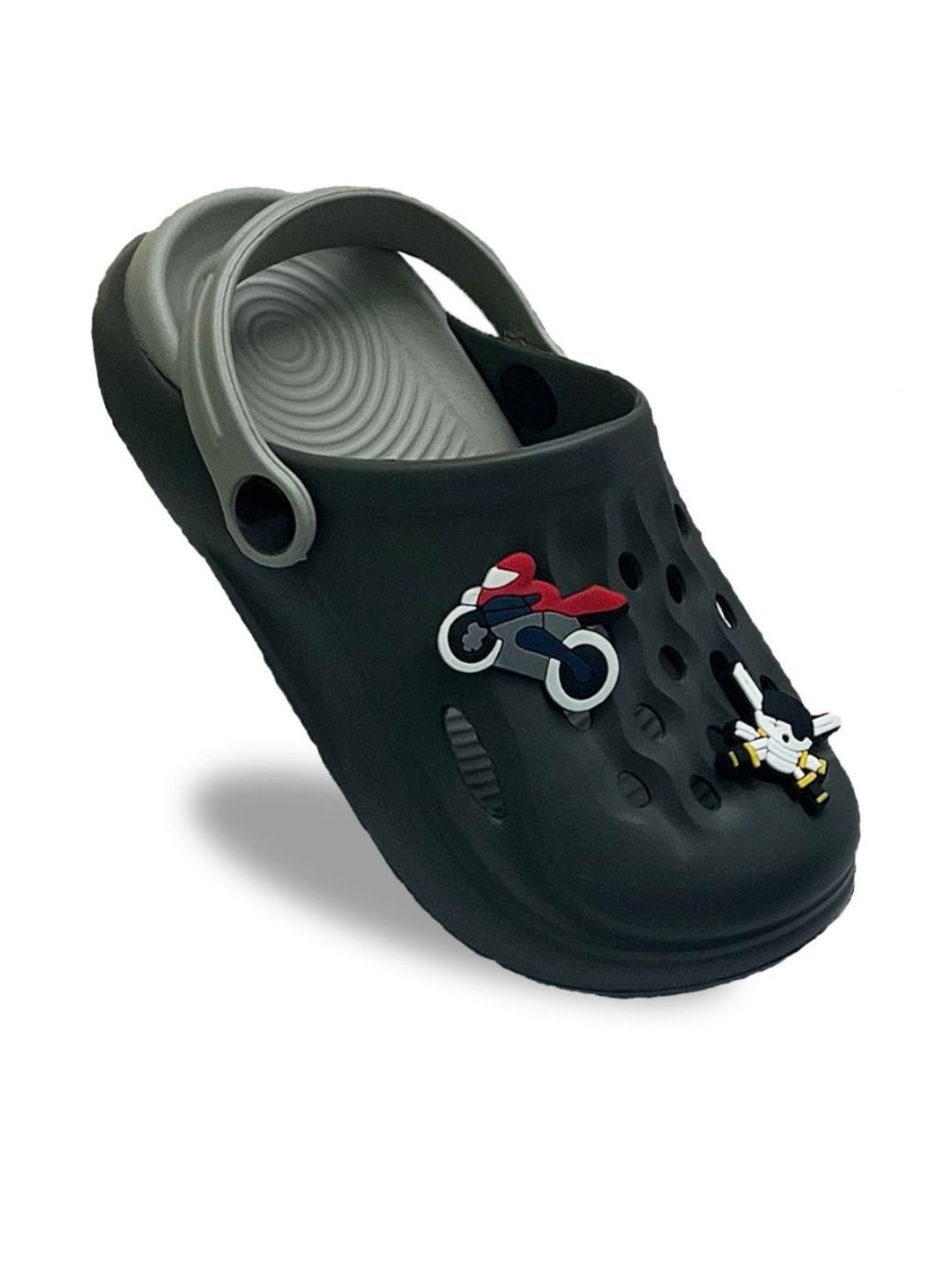 INDUS CLOUD Unisex Black Kids Clogs-picture-35