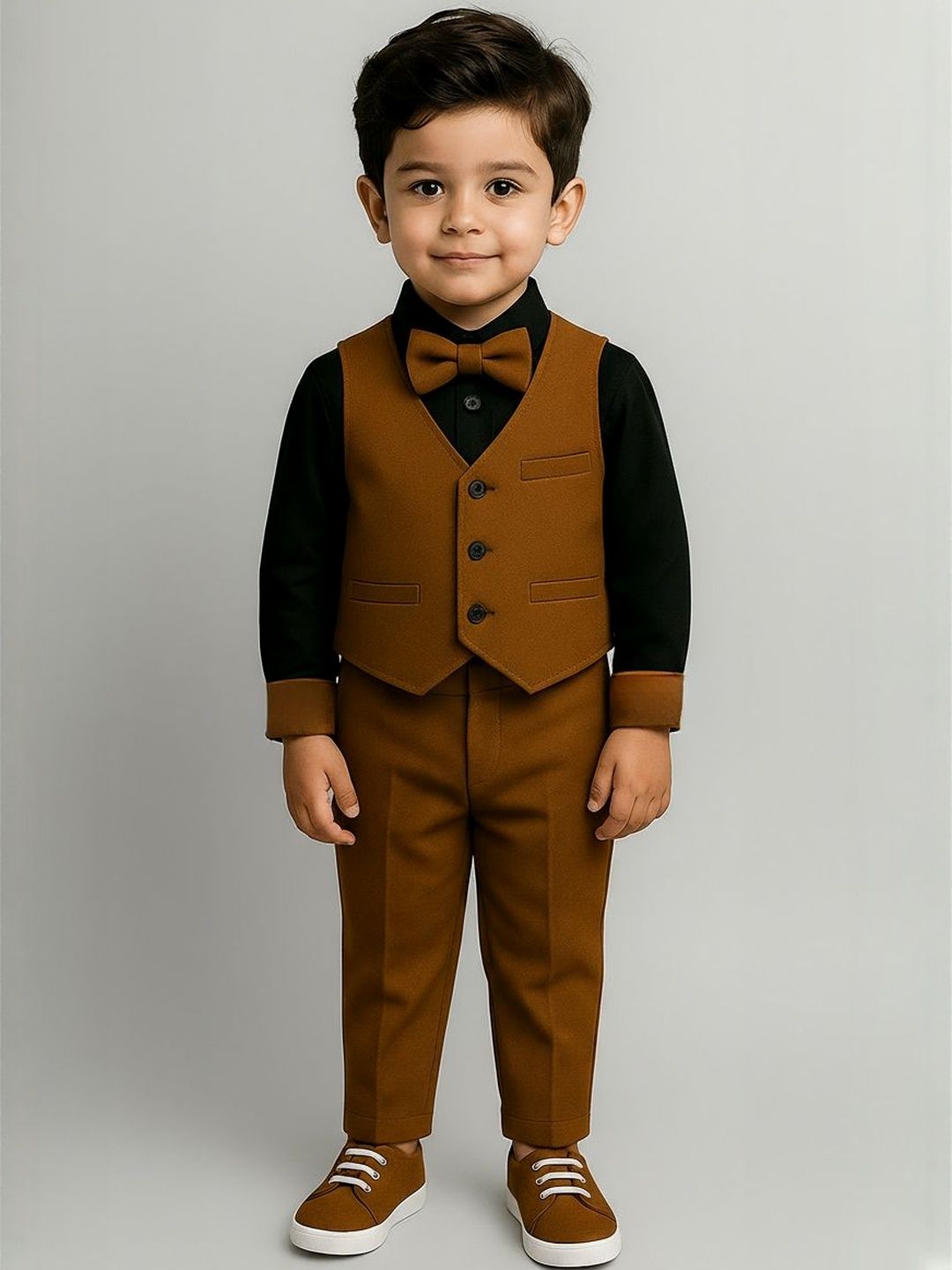 TOGEPI Boys Pure Cotton 4 Piece Suit Set-picture-31