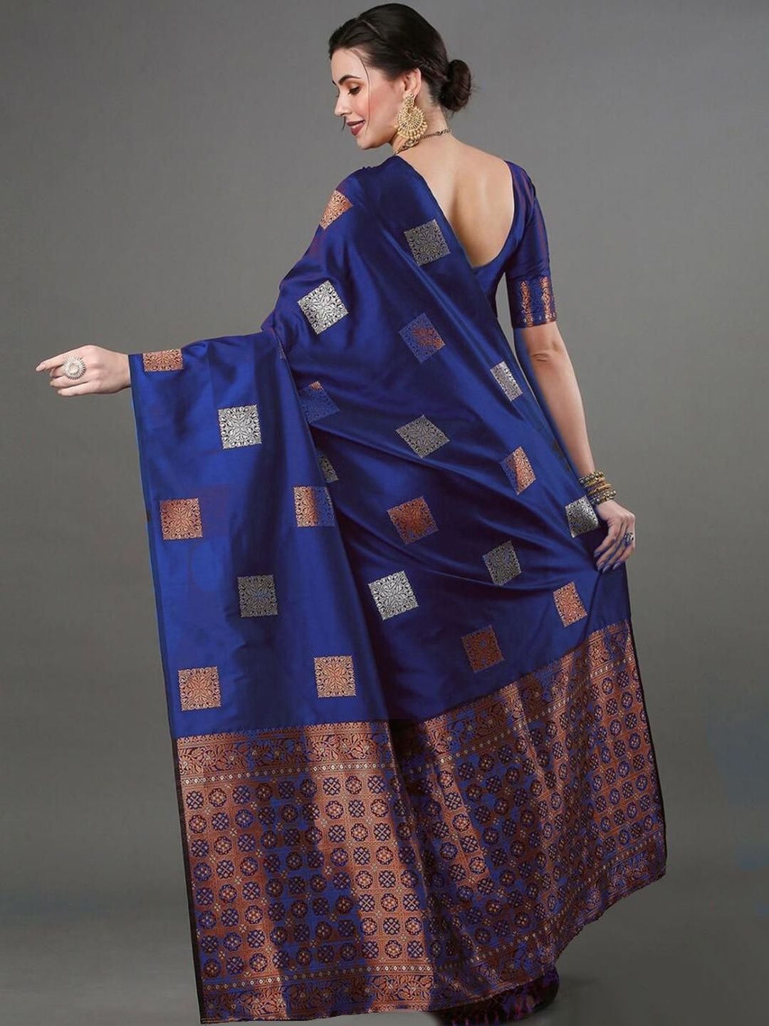 CANIZZARO Woven Design Zari Banarasi Saree-image-35
