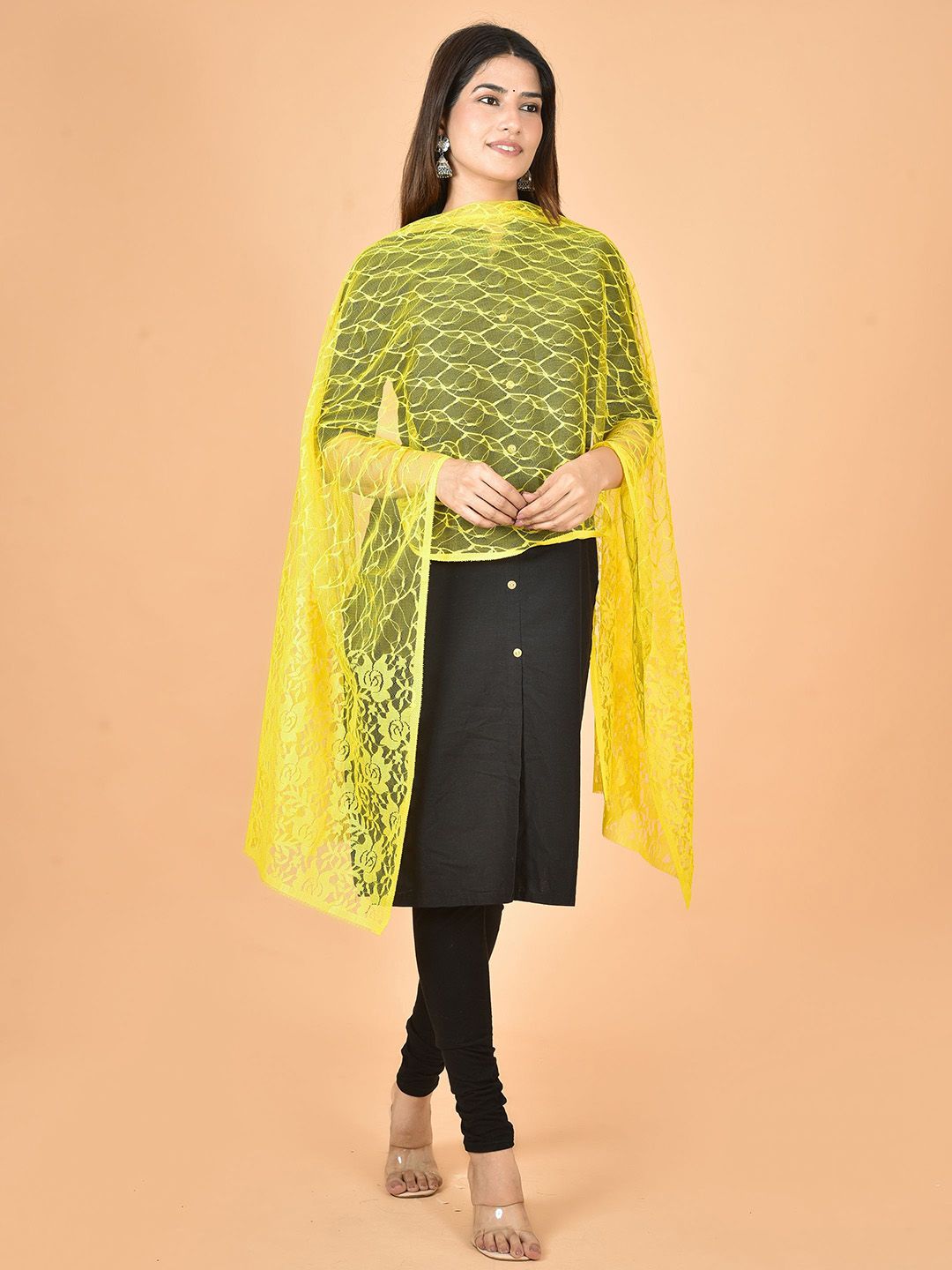 Nakoda Creation Floral Woven Design Net Dupatta-picture-45