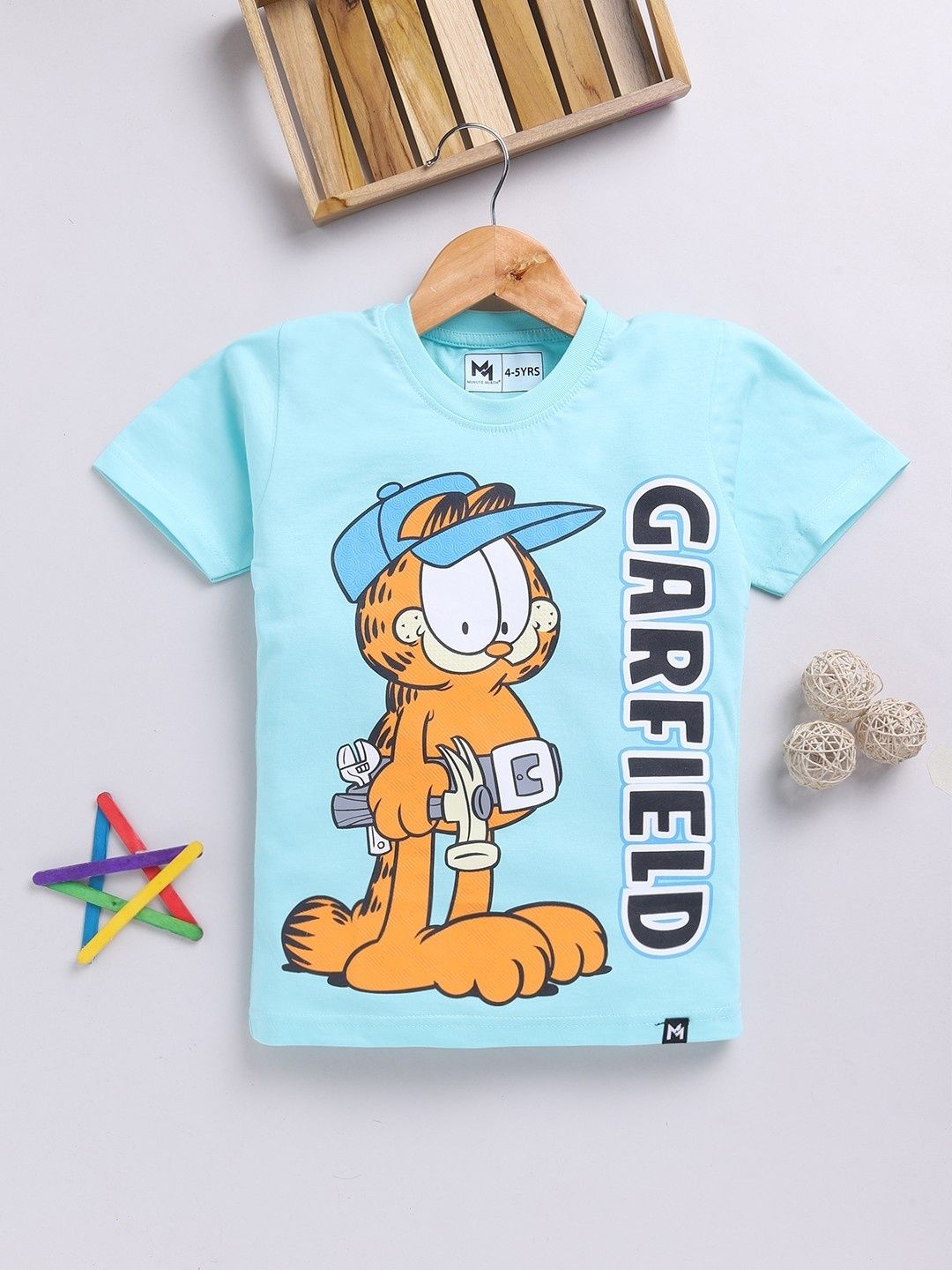 YK X Minute Mirth Boys Garfield Printed T-shirt-picture-2
