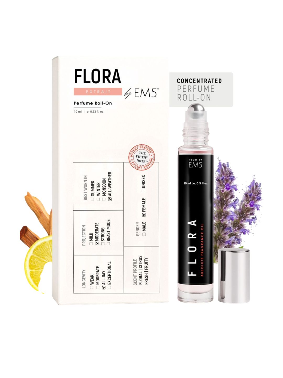 EM5 Women Flora Perfumed Roll-On - 10 ml-picture-53