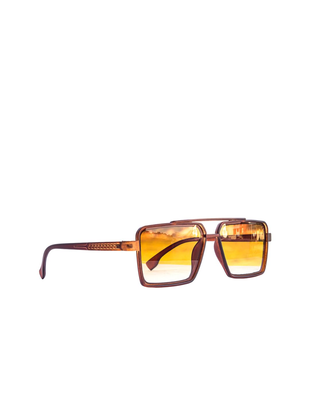 Jiebo Men Brown Lens & Brown Square Sunglasses with-image-15