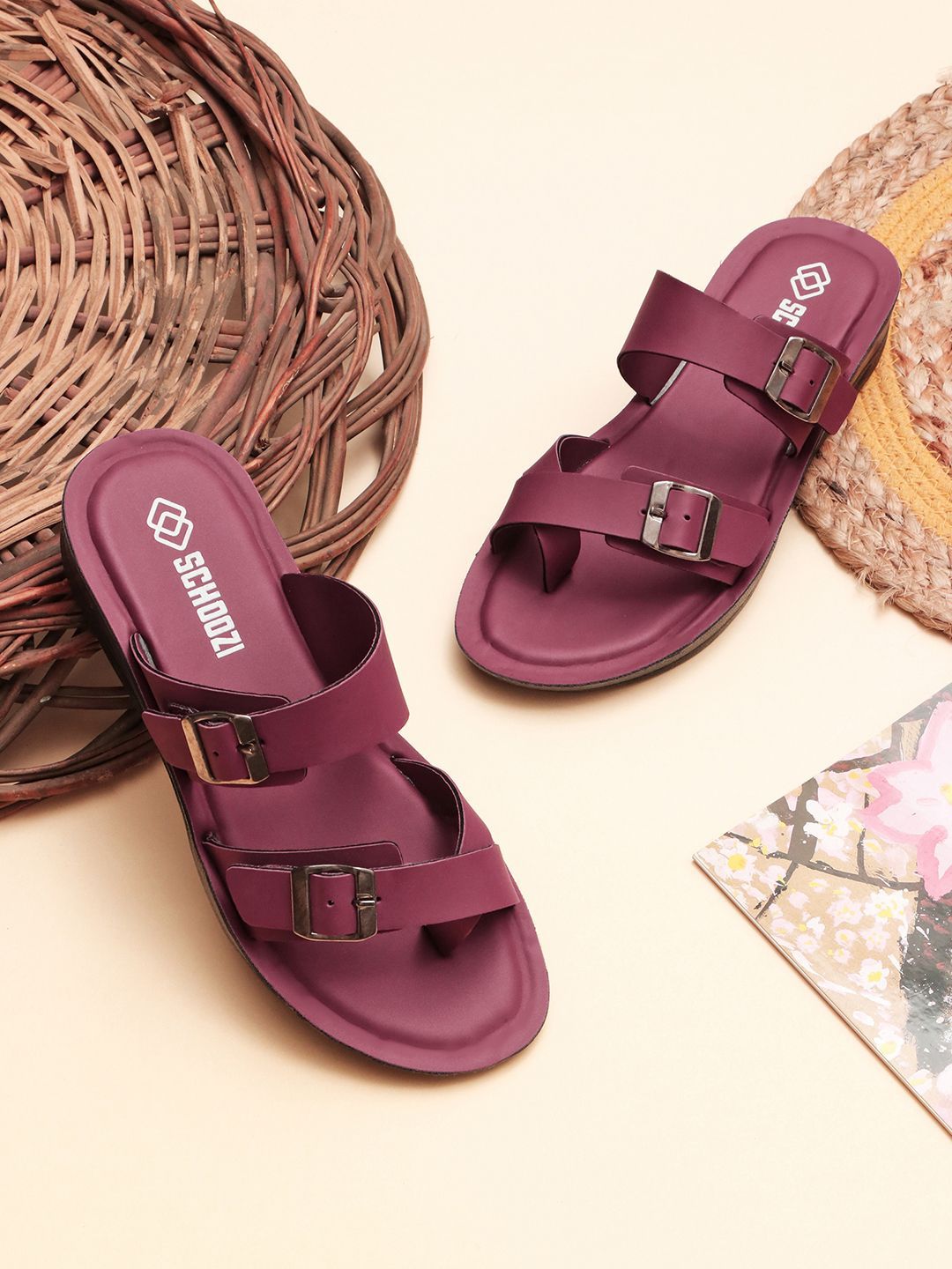 SCHOOZI Women Open Toe Flats-picture-16