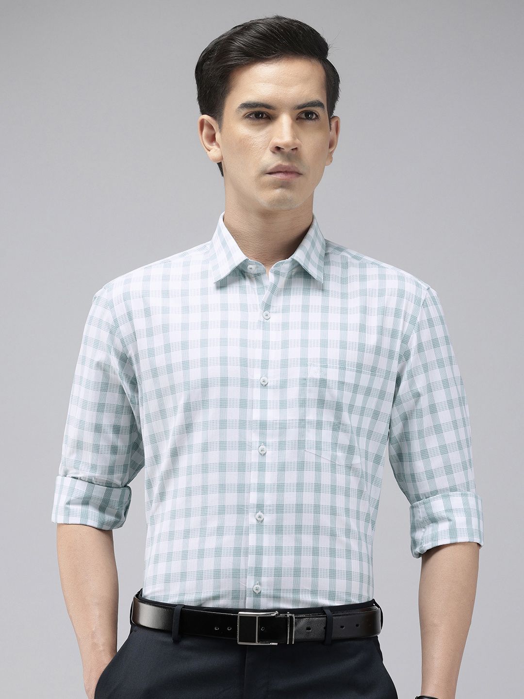 Arrow Pure Cotton Manhattan Slim Fit Tartan Checked Formal Shirt