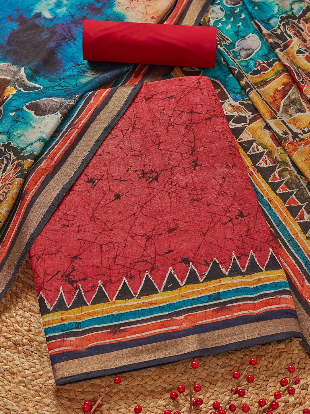 Soch Printed Unstitched Dress Material-image-45
