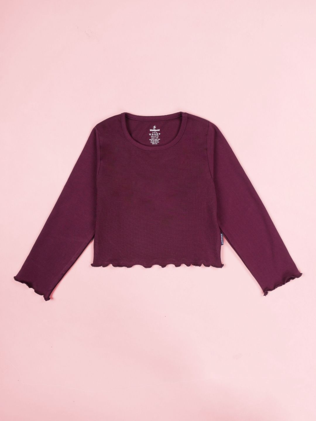 KiddoPanti Girls Solid Round Neck Cotton T-shirt-picture-53