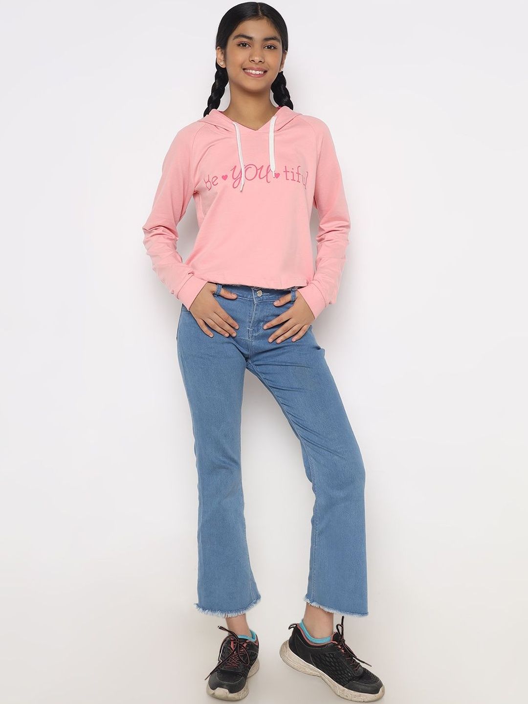 TotzTouch Girls Pack Of 2 Printed Hooded Sweatshirts-picture-35