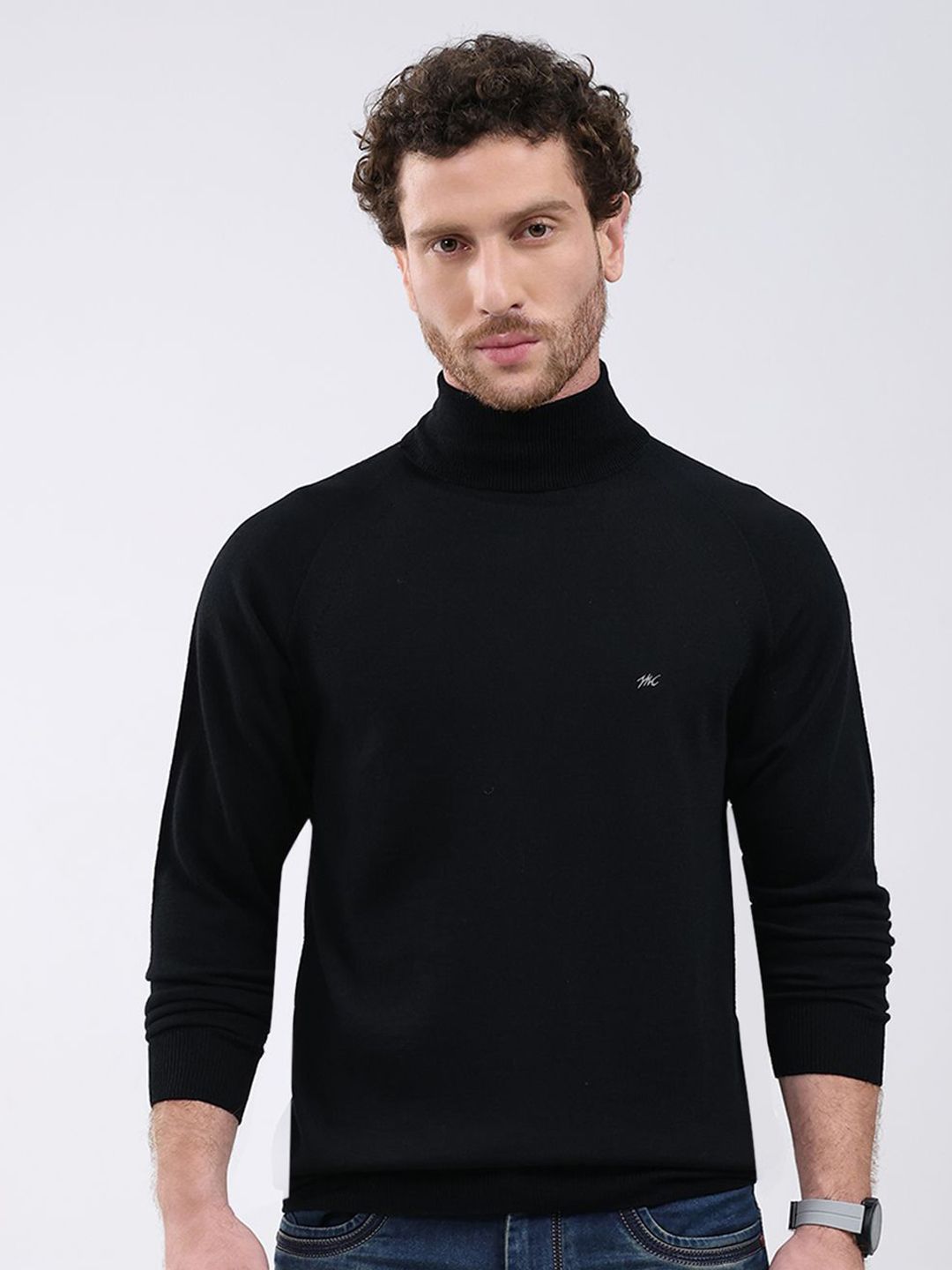 Monte Carlo Men Solid Turtle Neck Pullover Sweater-picture-39