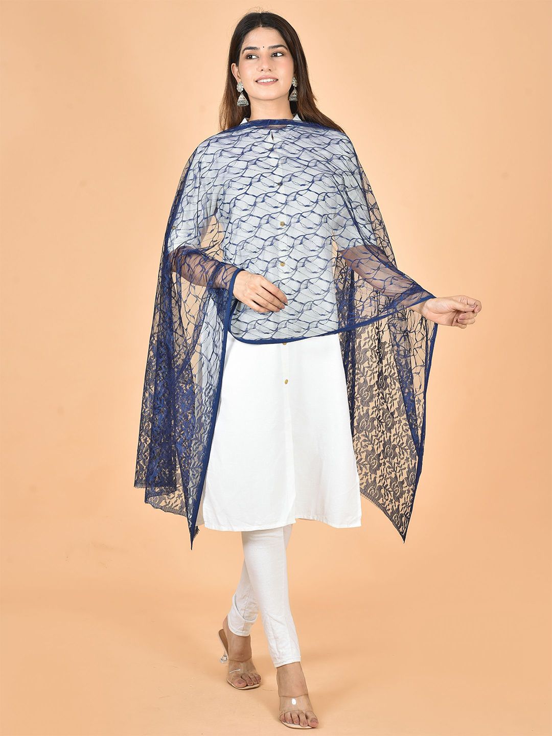 Nakoda Creation Self Floral Design Dupatta-picture-6