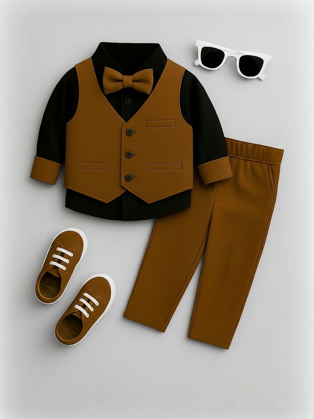 FABIZZA Boys Pure Cotton Shirt with Trousers Clothing Set-image-20