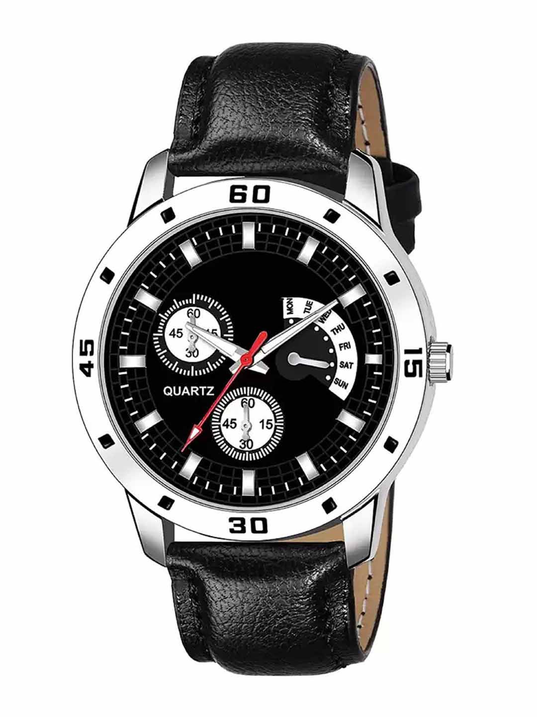 Blutech Men Embellished Dial & Bracelet Style Straps Analogue Watch M99-Blk-belt-image-17
