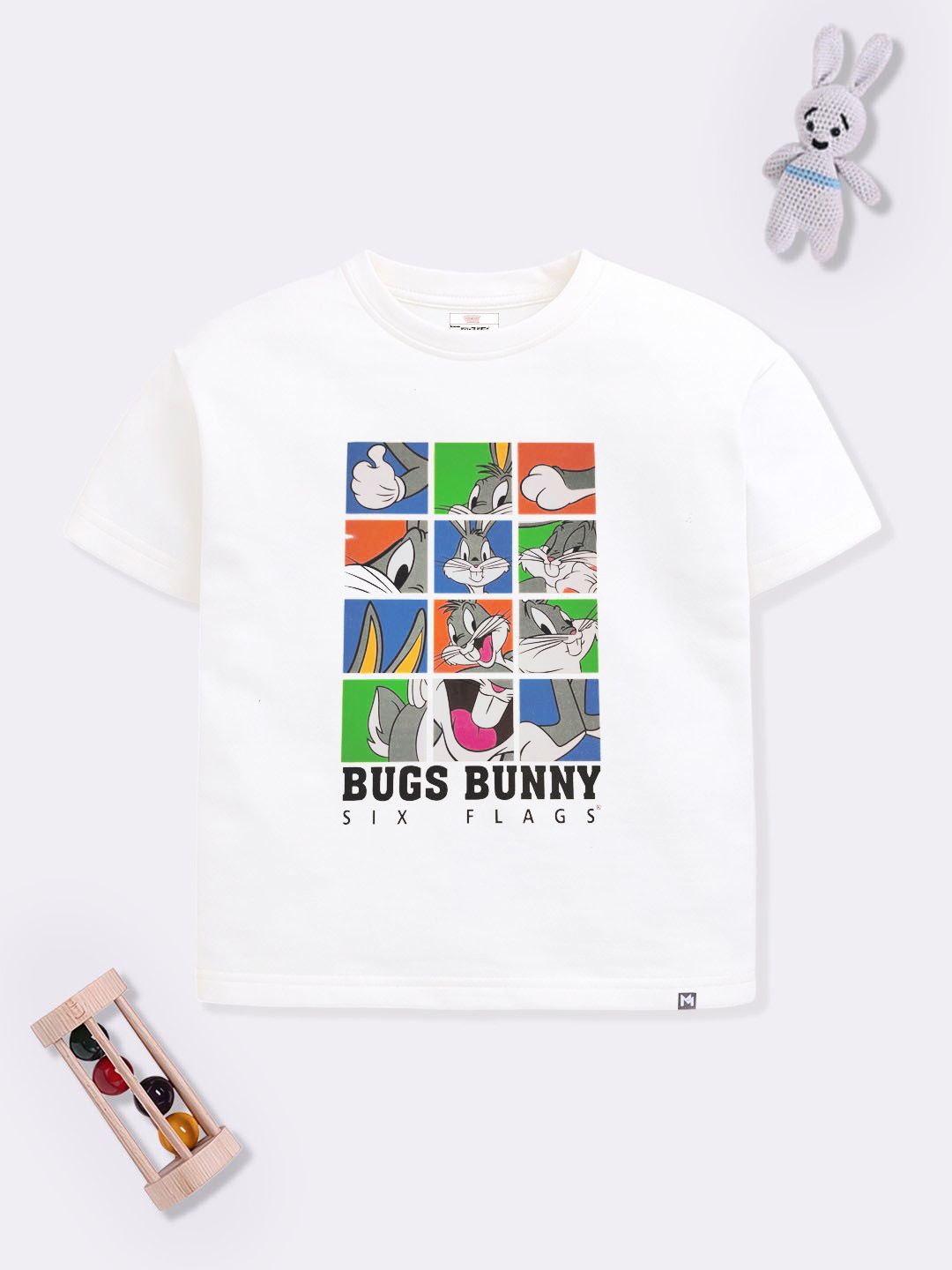 YK X Minute Mirth Girls Bugs Bunny Printed T-shirt-picture-0