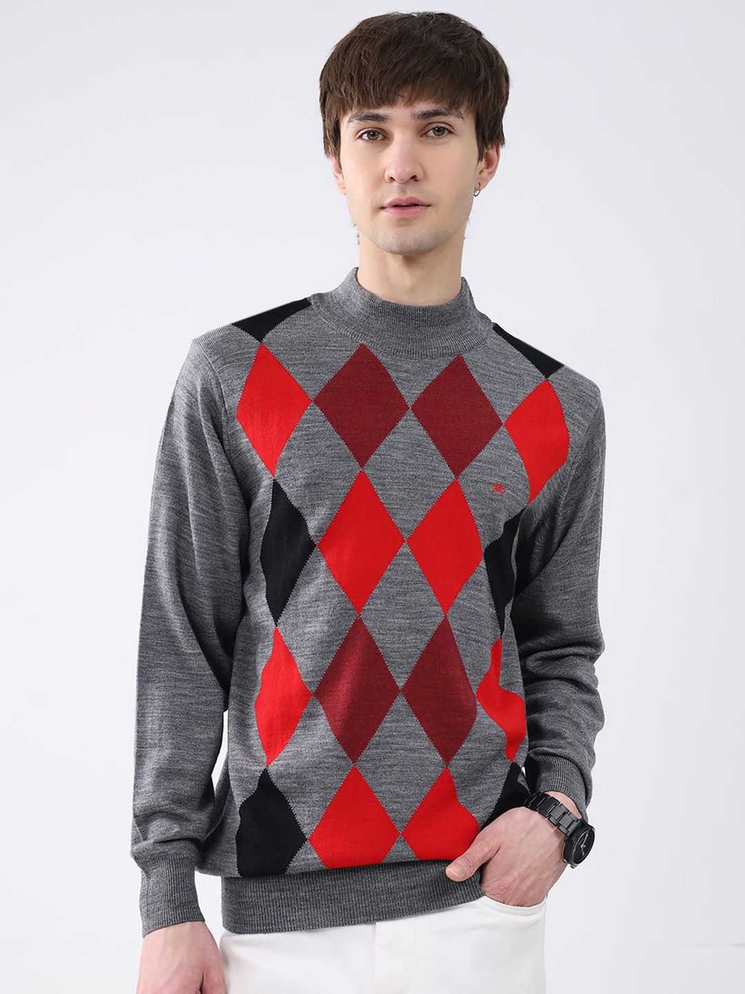 Monte Carlo Men Printed Woollen Pullover-picture-51