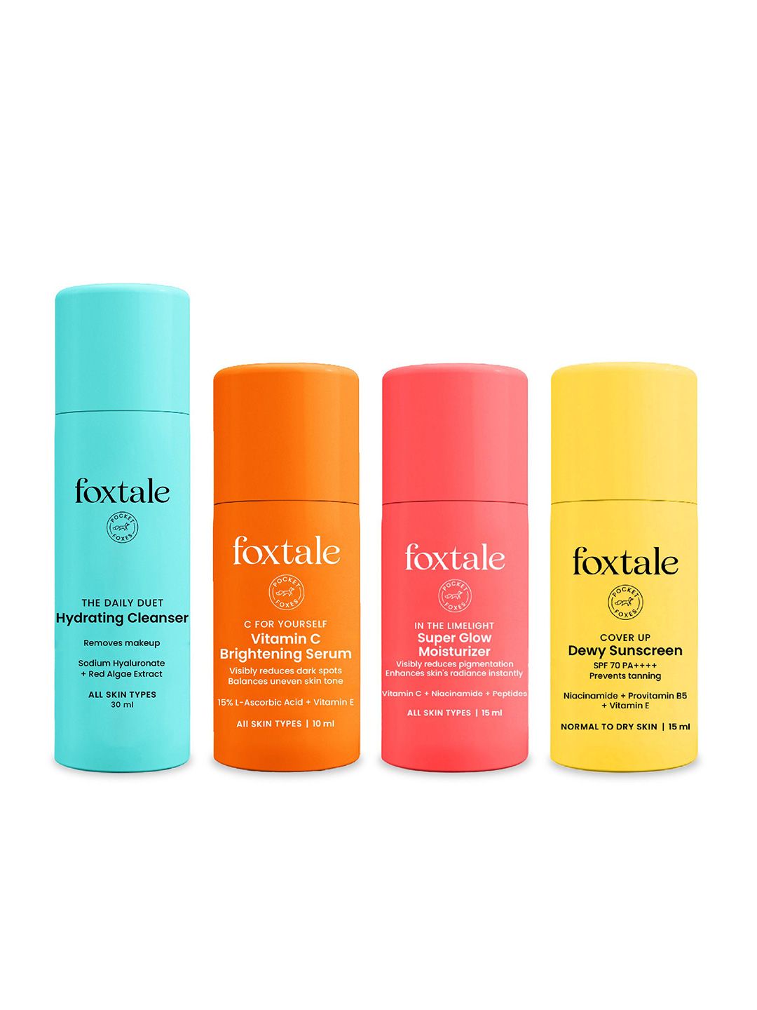 FoxTale Set Of 4 Hydrating Cleanser, Serum, Moisturizer & Sunscreen Combo-picture-12