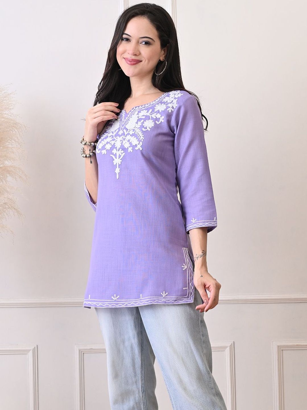 KALINI Embroidered Pure Cotton Kurti-picture-54