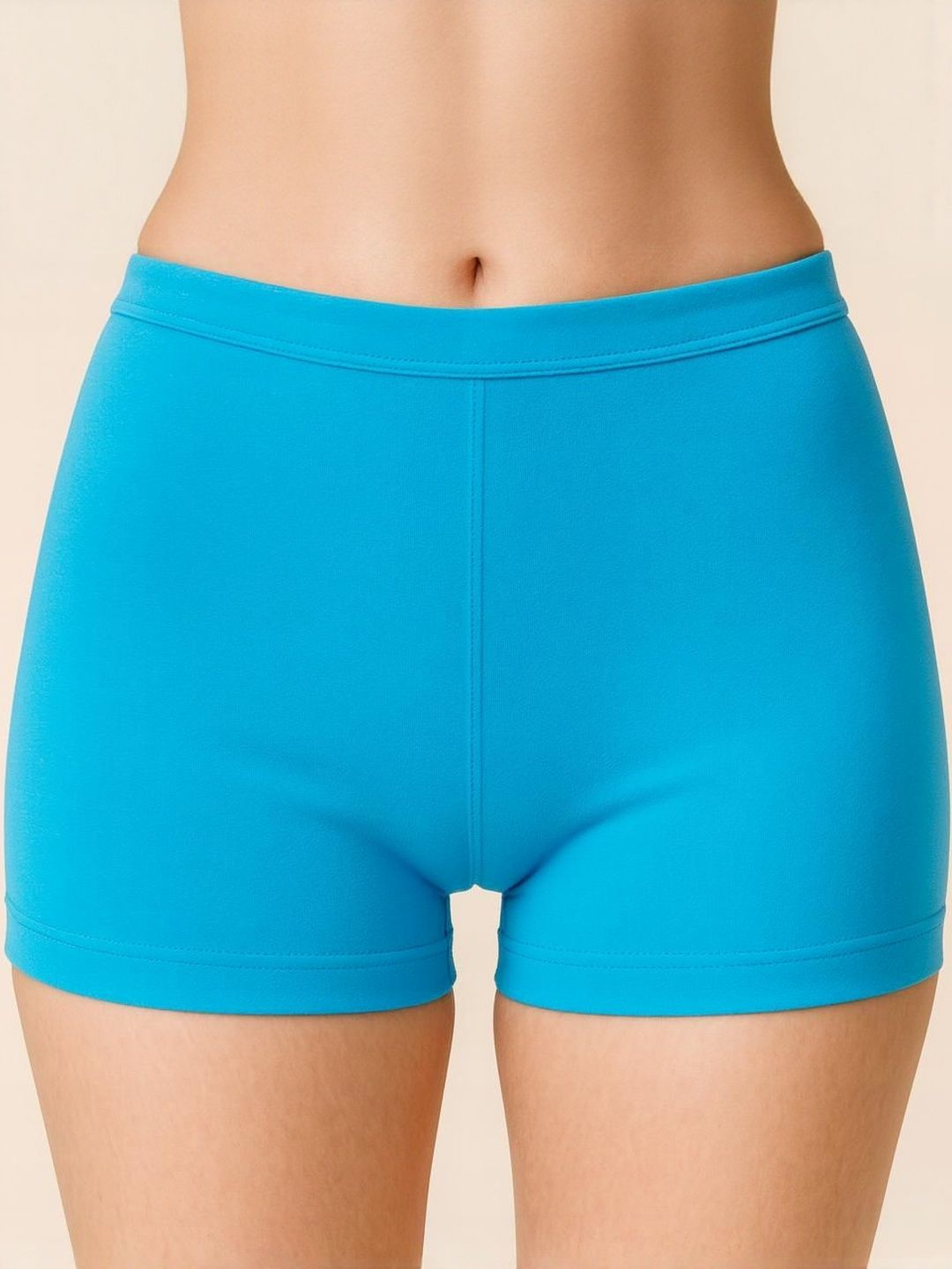 UllasPemium Women Solid Blue Cotton Canvas Slim Fit Cycling Sports Shorts-picture-26
